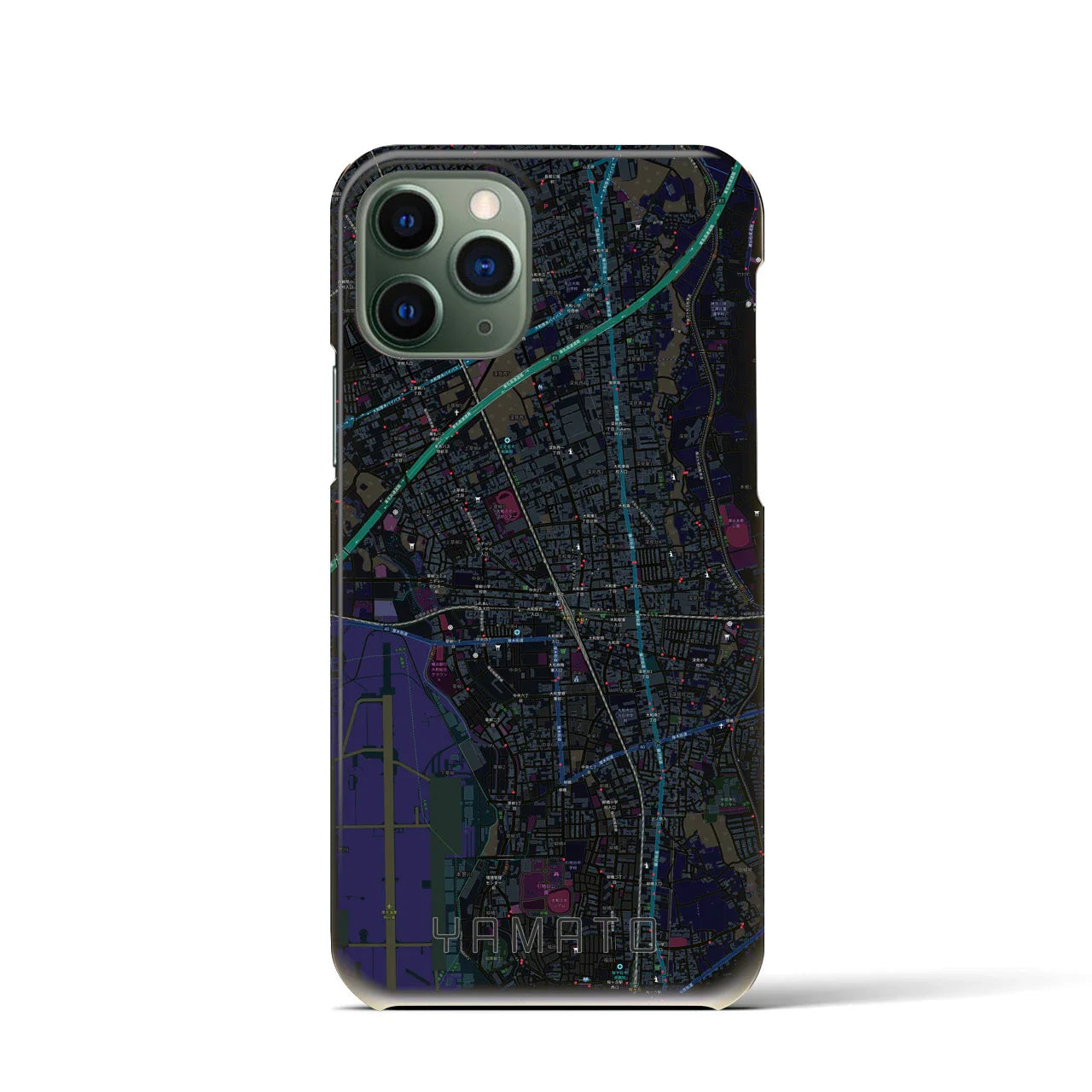 【大和(神奈川県)】地図柄iPhoneケース(バックカバータイプ)