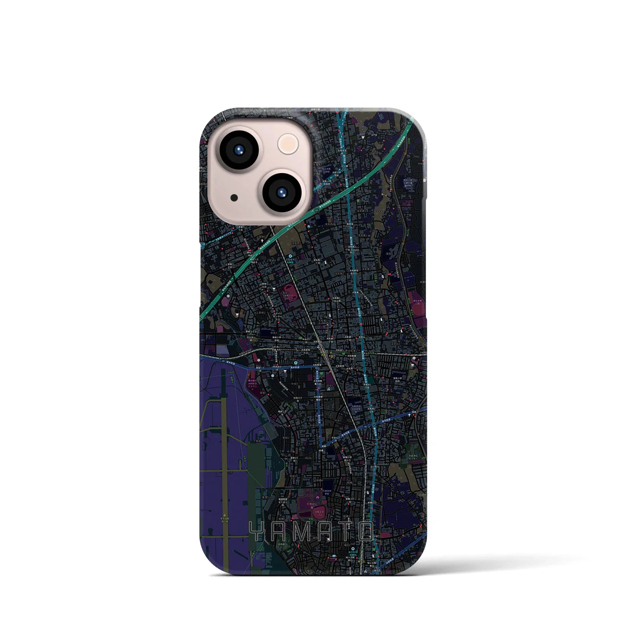 【大和(神奈川県)】地図柄iPhoneケース(バックカバータイプ)