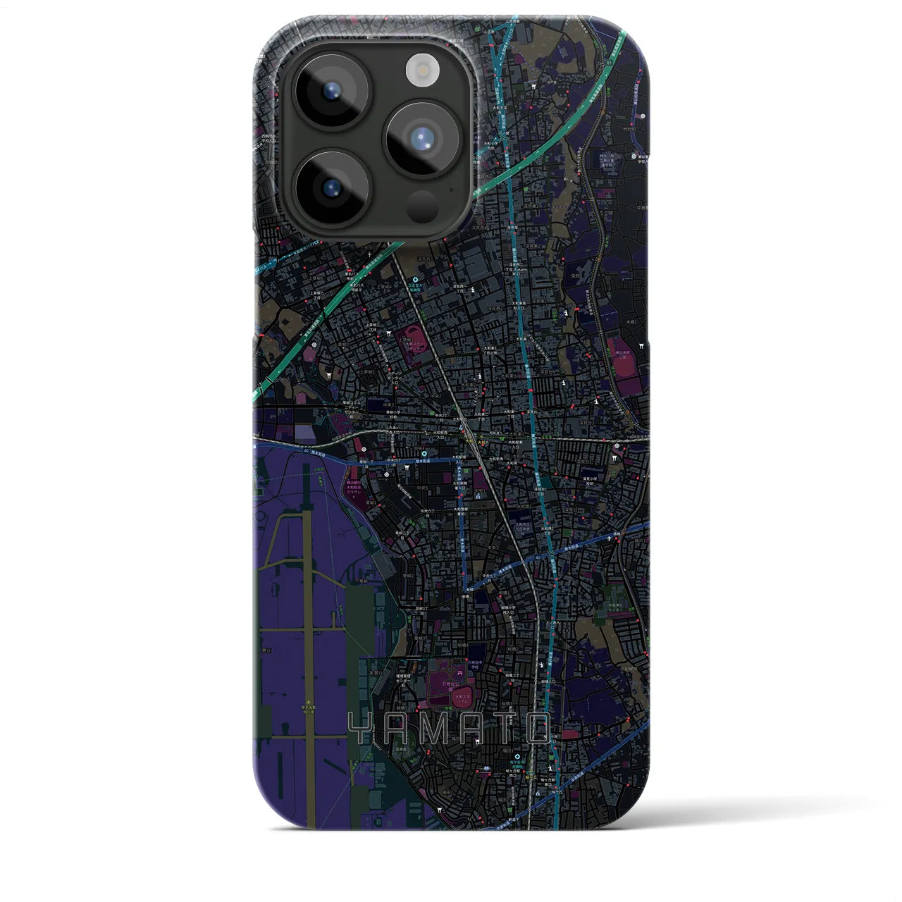 【大和(神奈川県)】地図柄iPhoneケース(バックカバータイプ)