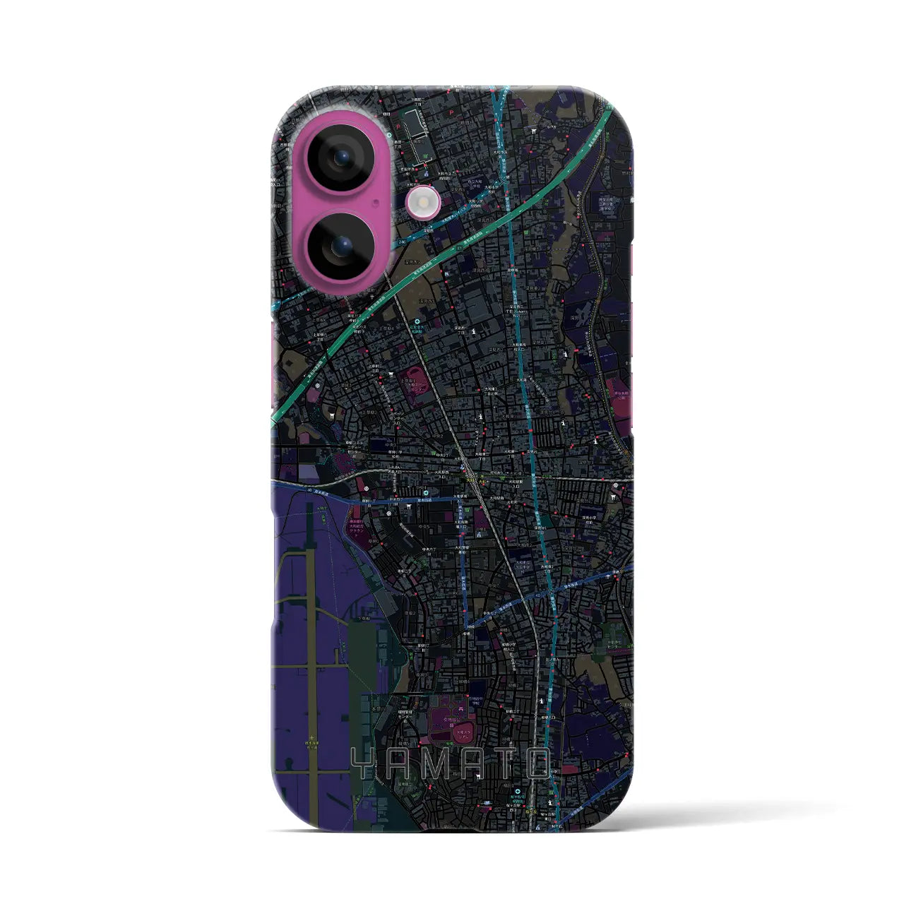 【大和(神奈川県)】地図柄iPhoneケース(バックカバータイプ)