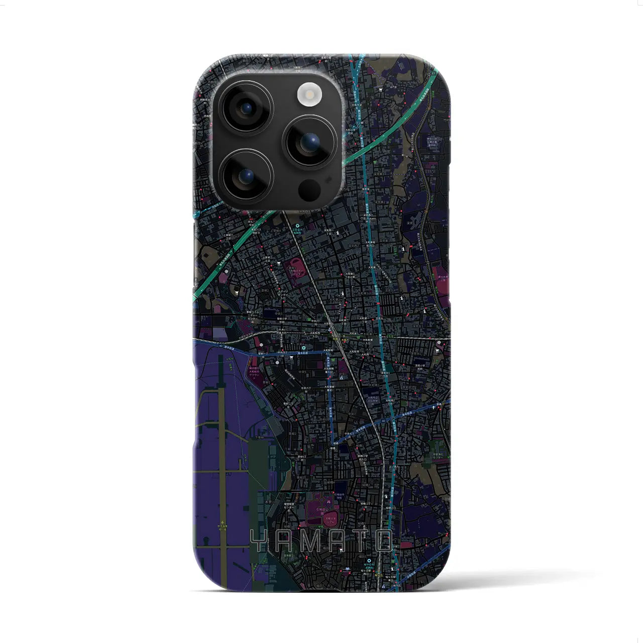 【大和(神奈川県)】地図柄iPhoneケース(バックカバータイプ)