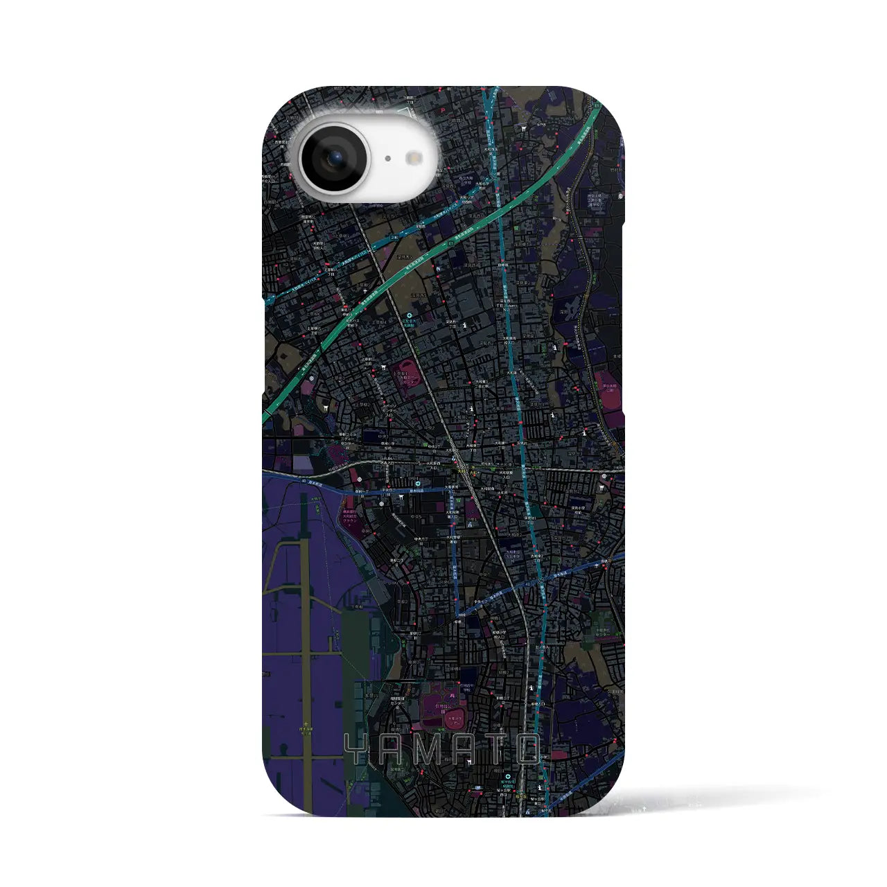【大和(神奈川県)】地図柄iPhoneケース(バックカバータイプ)