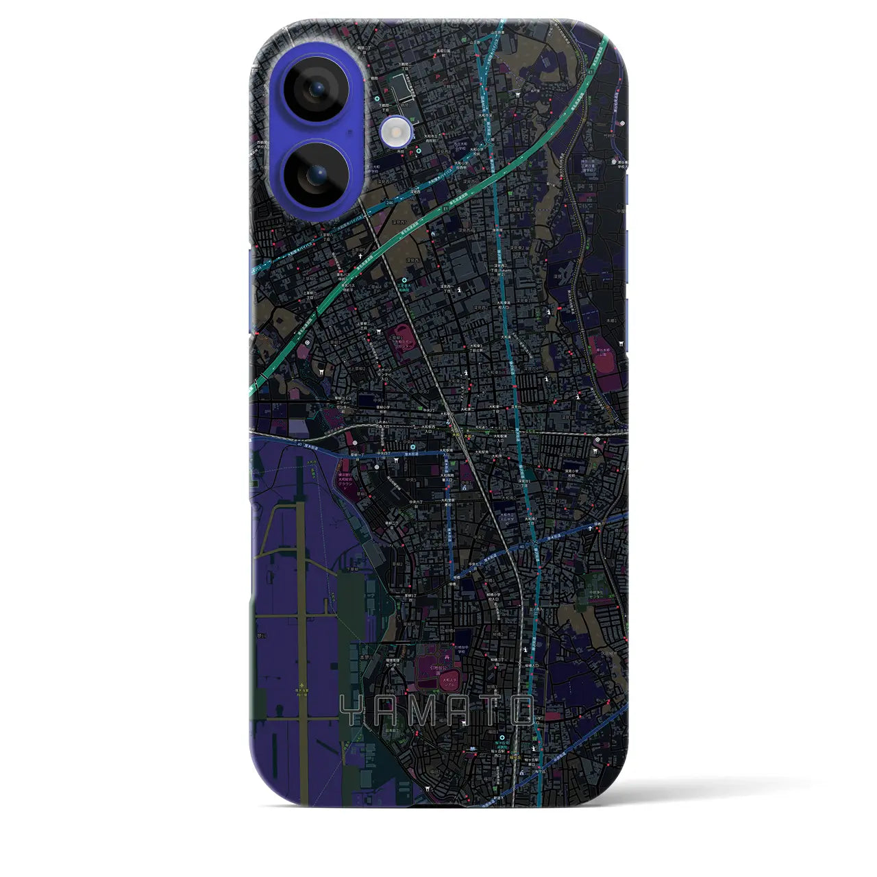 【大和(神奈川県)】地図柄iPhoneケース(バックカバータイプ)