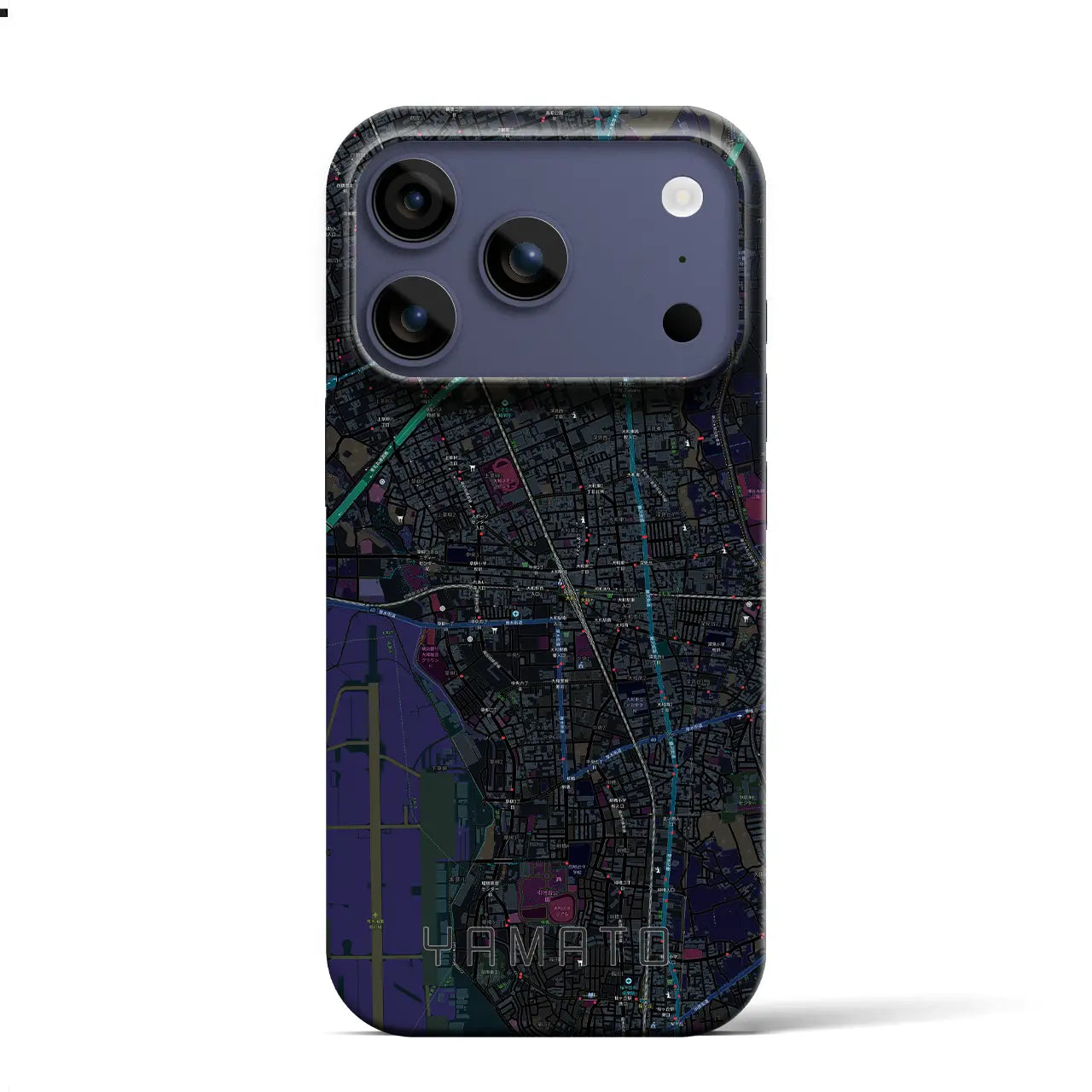 【大和(神奈川県)】地図柄iPhoneケース(バックカバータイプ)
