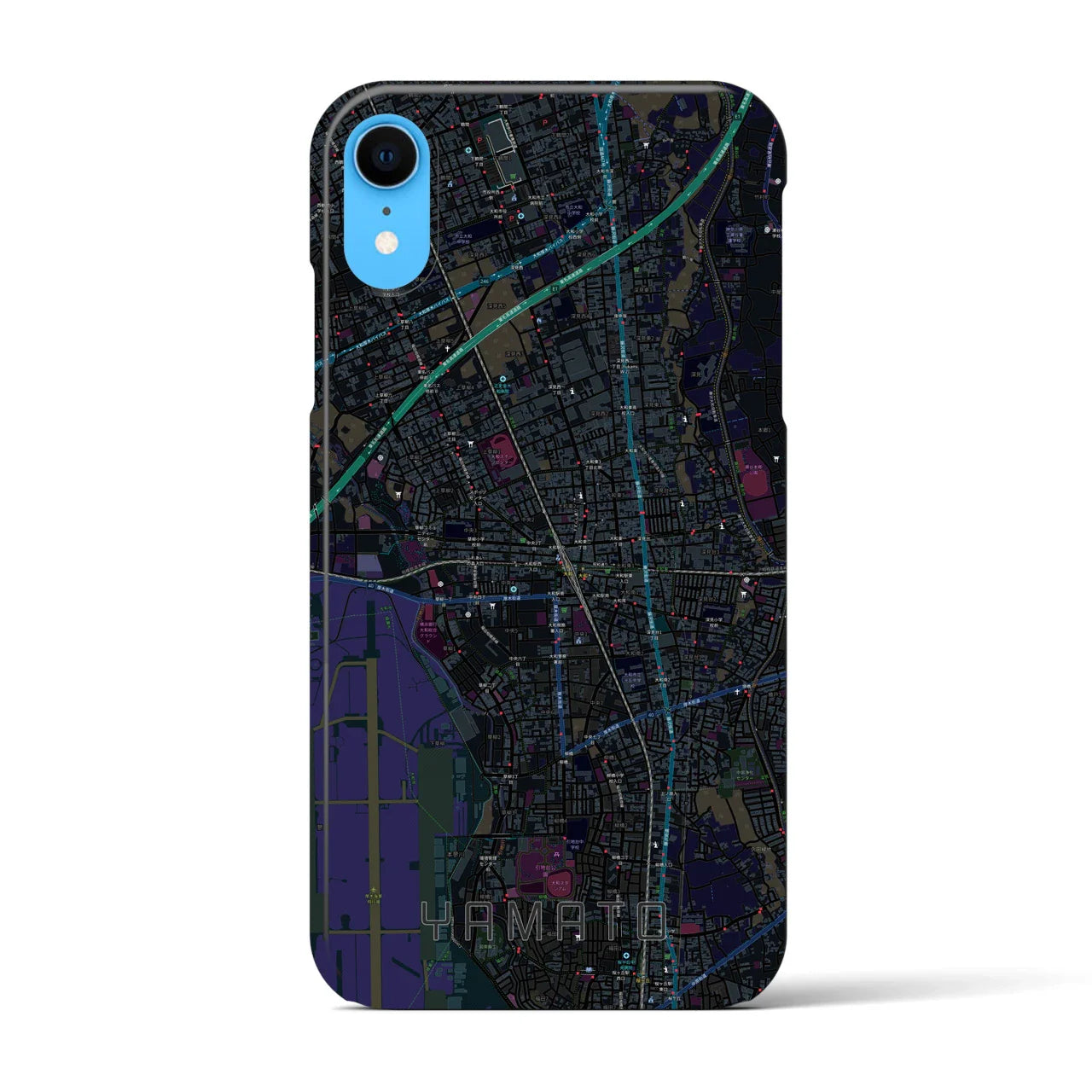 【大和(神奈川県)】地図柄iPhoneケース(バックカバータイプ)