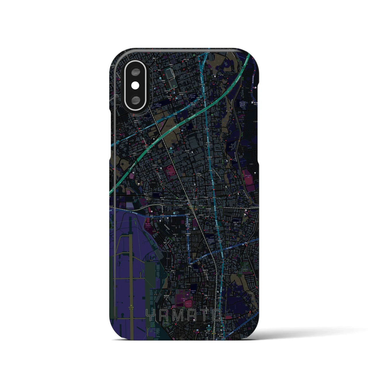 【大和(神奈川県)】地図柄iPhoneケース(バックカバータイプ)