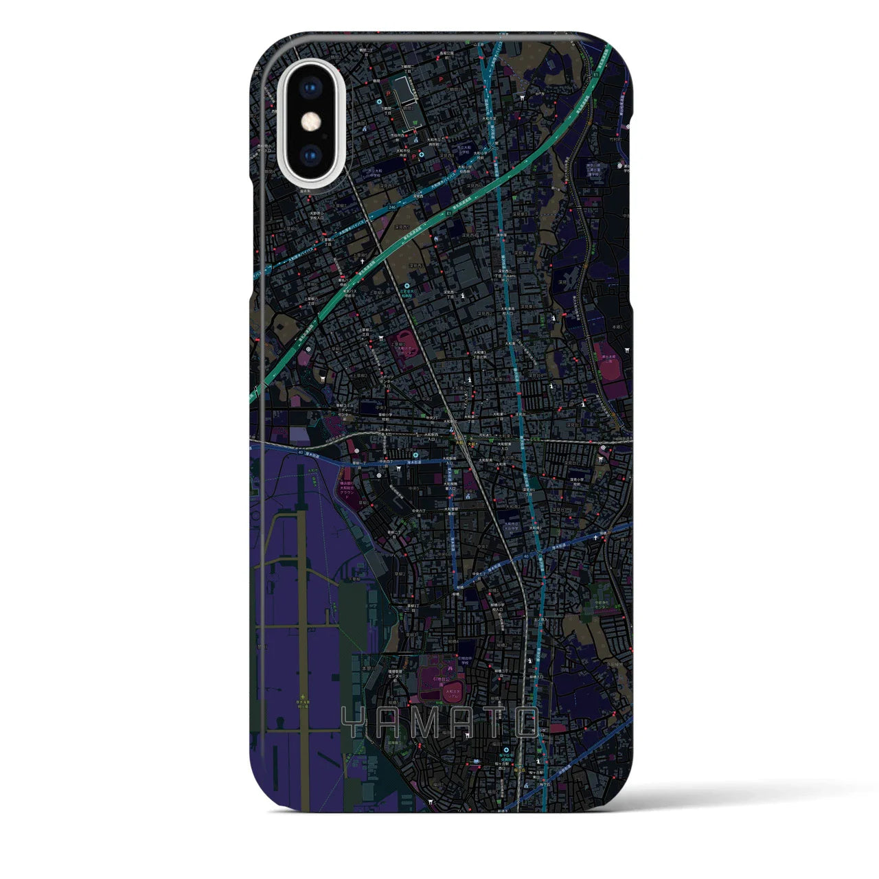 【大和(神奈川県)】地図柄iPhoneケース(バックカバータイプ)