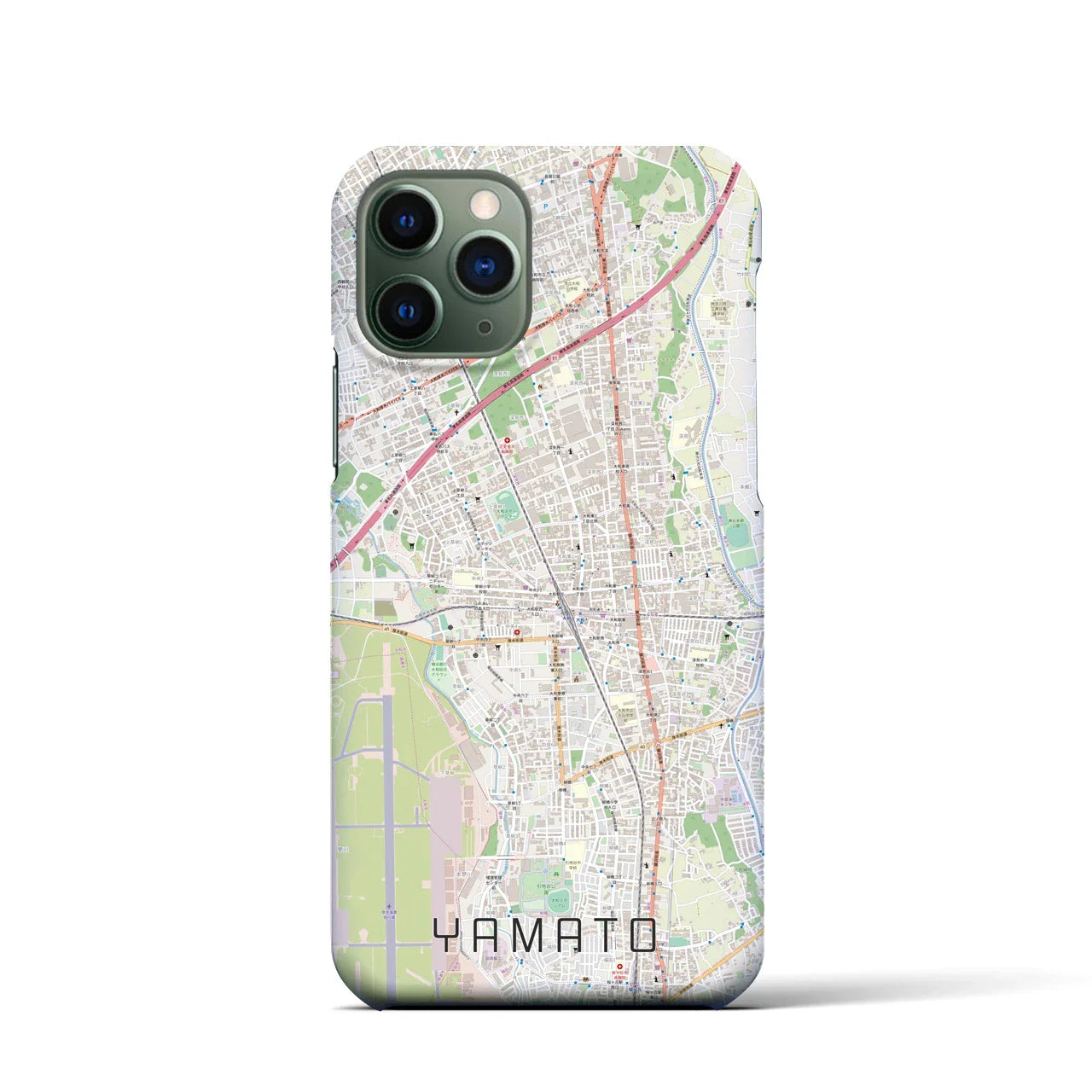 【大和(神奈川県)】地図柄iPhoneケース(バックカバータイプ)
