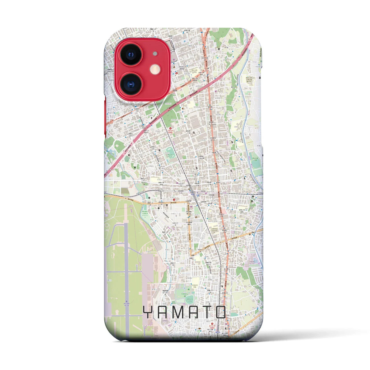 【大和(神奈川県)】地図柄iPhoneケース(バックカバータイプ)