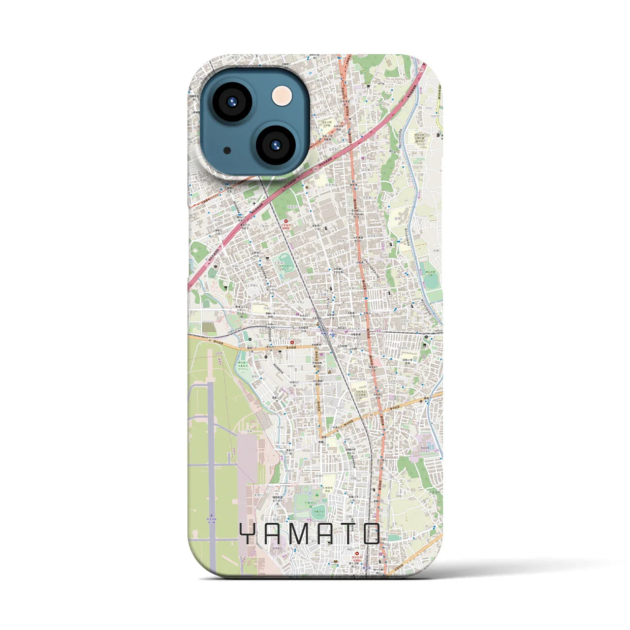 【大和(神奈川県)】地図柄iPhoneケース(バックカバータイプ)