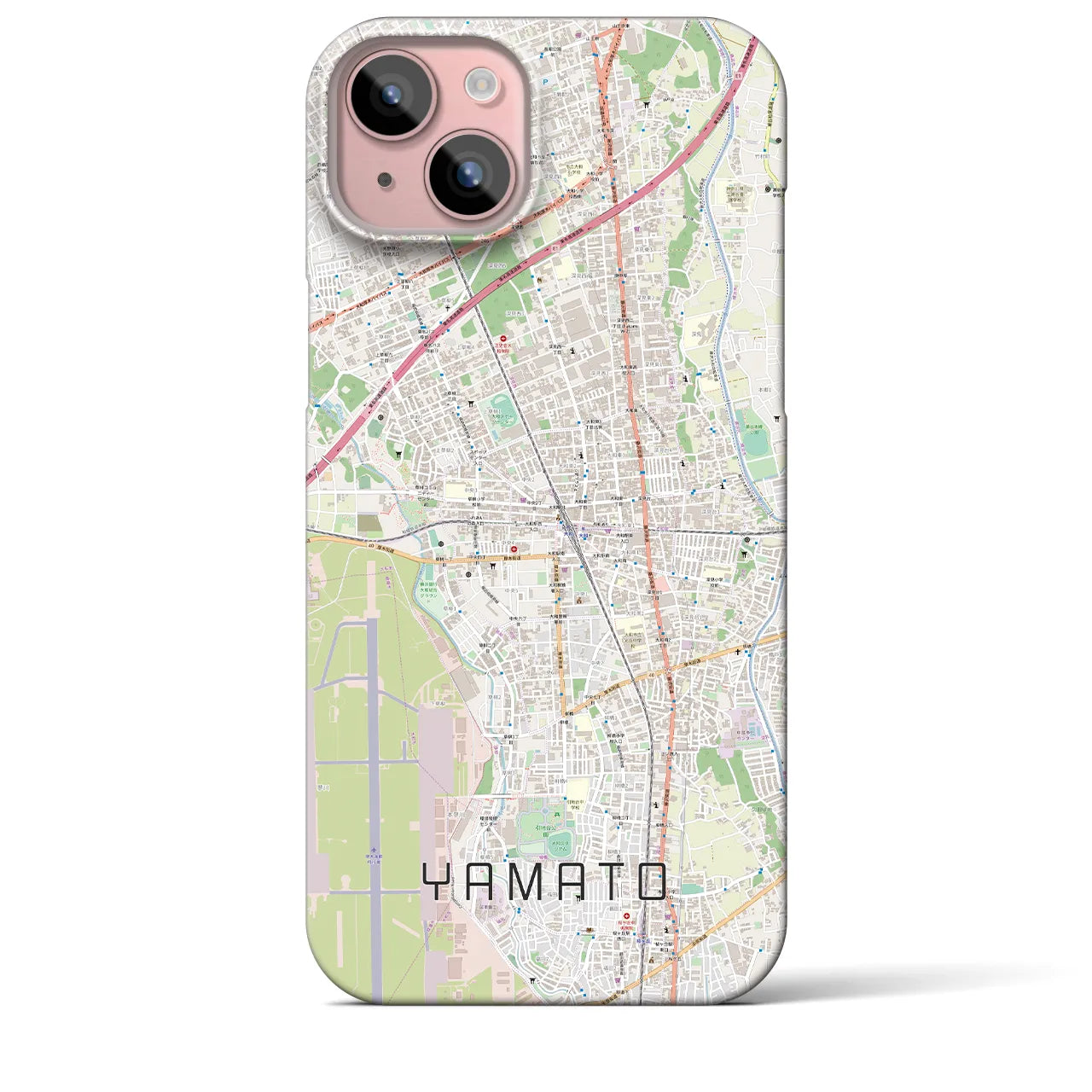 【大和(神奈川県)】地図柄iPhoneケース(バックカバータイプ)