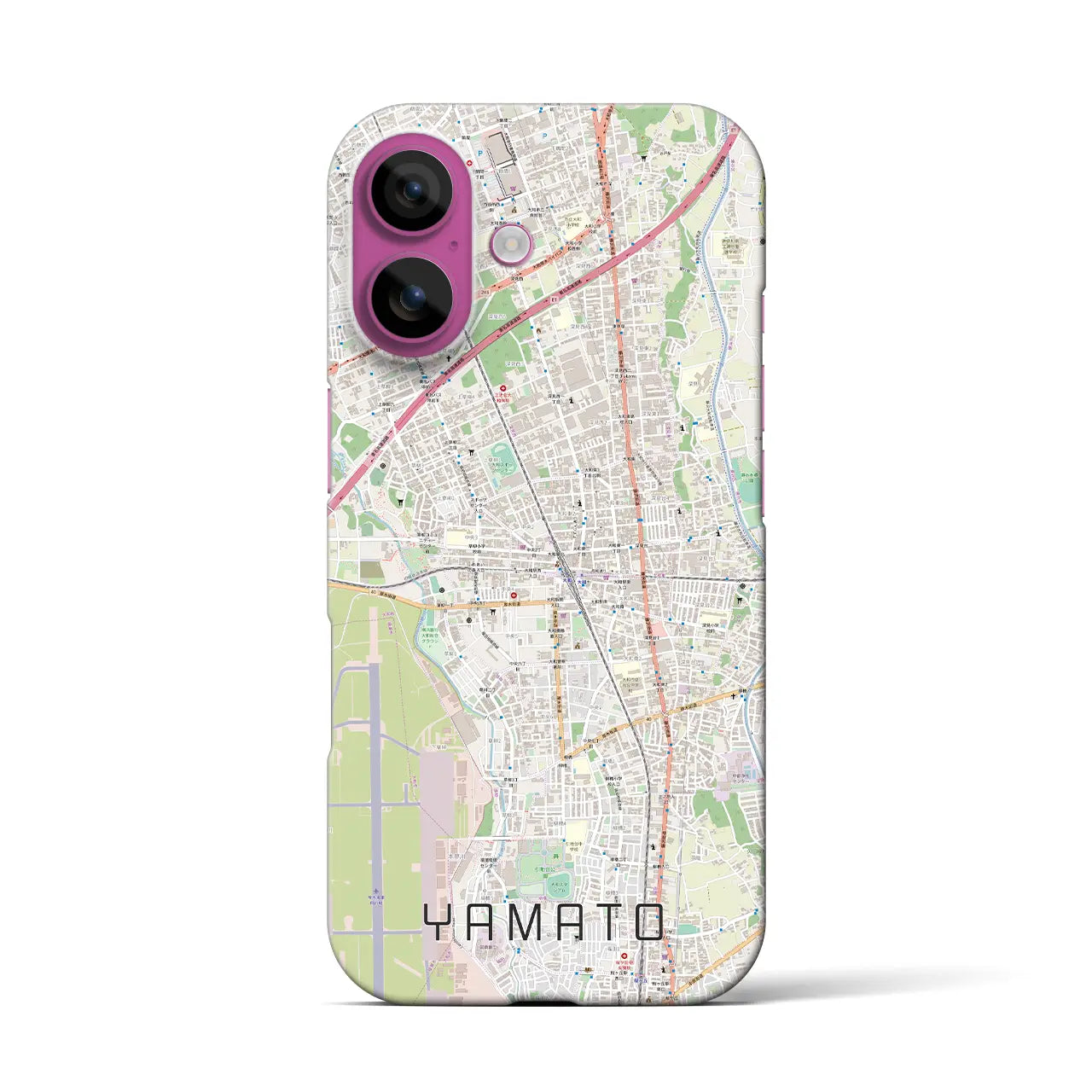 【大和(神奈川県)】地図柄iPhoneケース(バックカバータイプ)