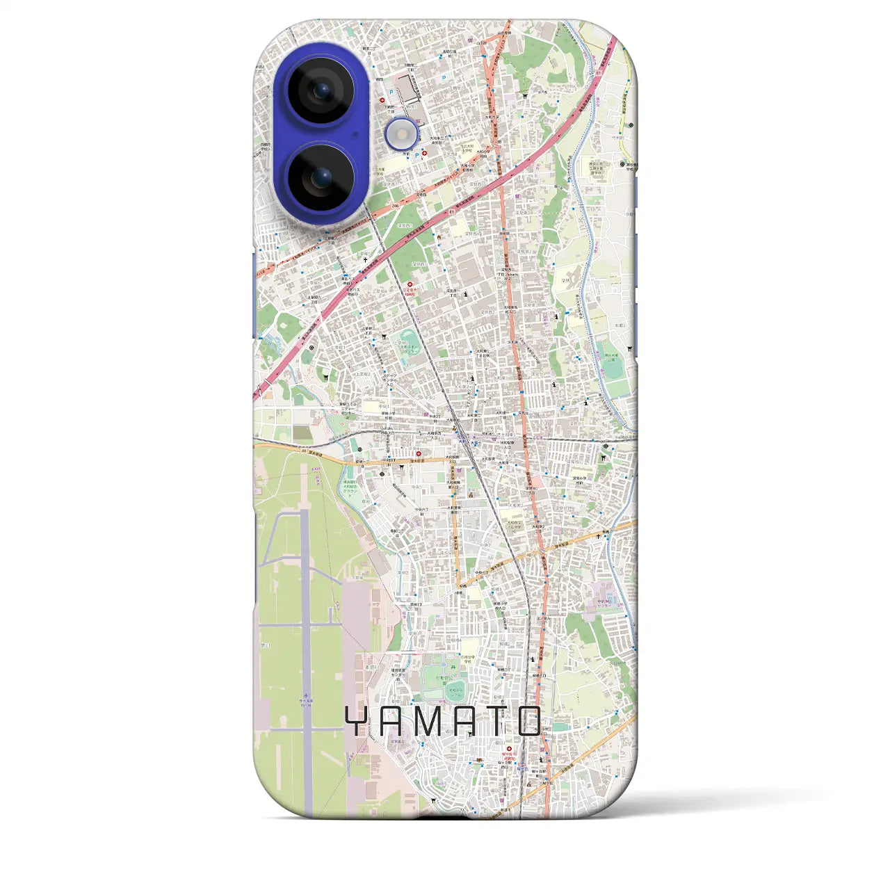 【大和(神奈川県)】地図柄iPhoneケース(バックカバータイプ)