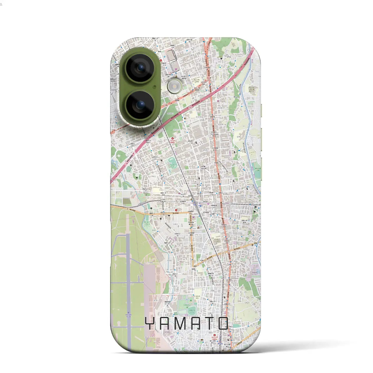 【大和(神奈川県)】地図柄iPhoneケース(バックカバータイプ)
