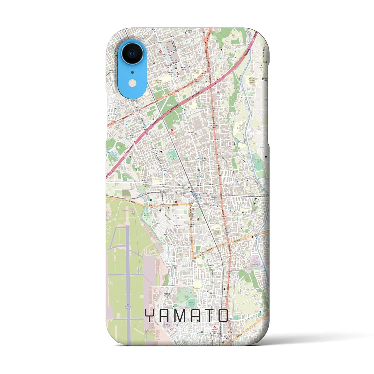 【大和(神奈川県)】地図柄iPhoneケース(バックカバータイプ)