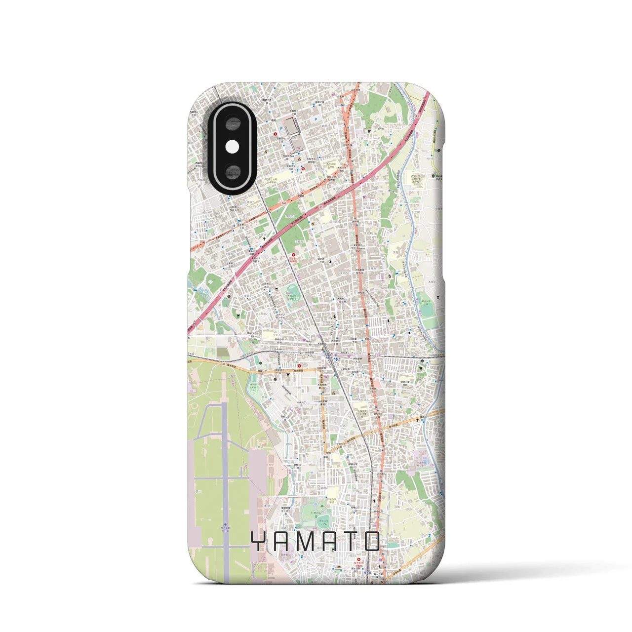 【大和(神奈川県)】地図柄iPhoneケース(バックカバータイプ)