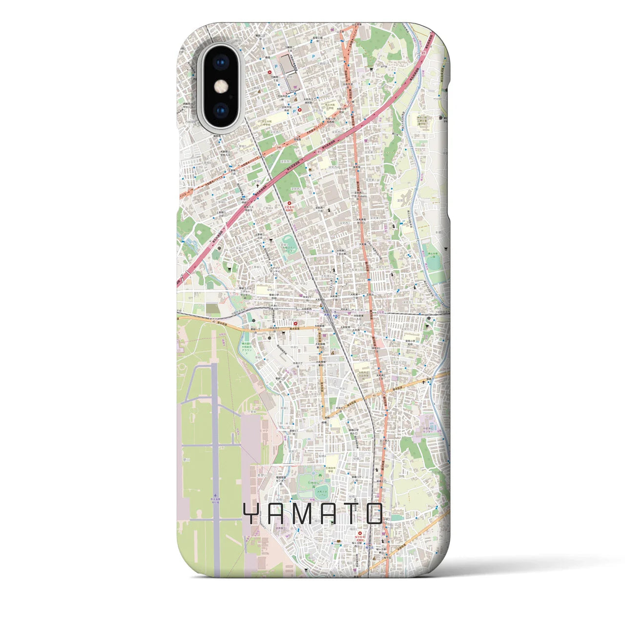 【大和(神奈川県)】地図柄iPhoneケース(バックカバータイプ)