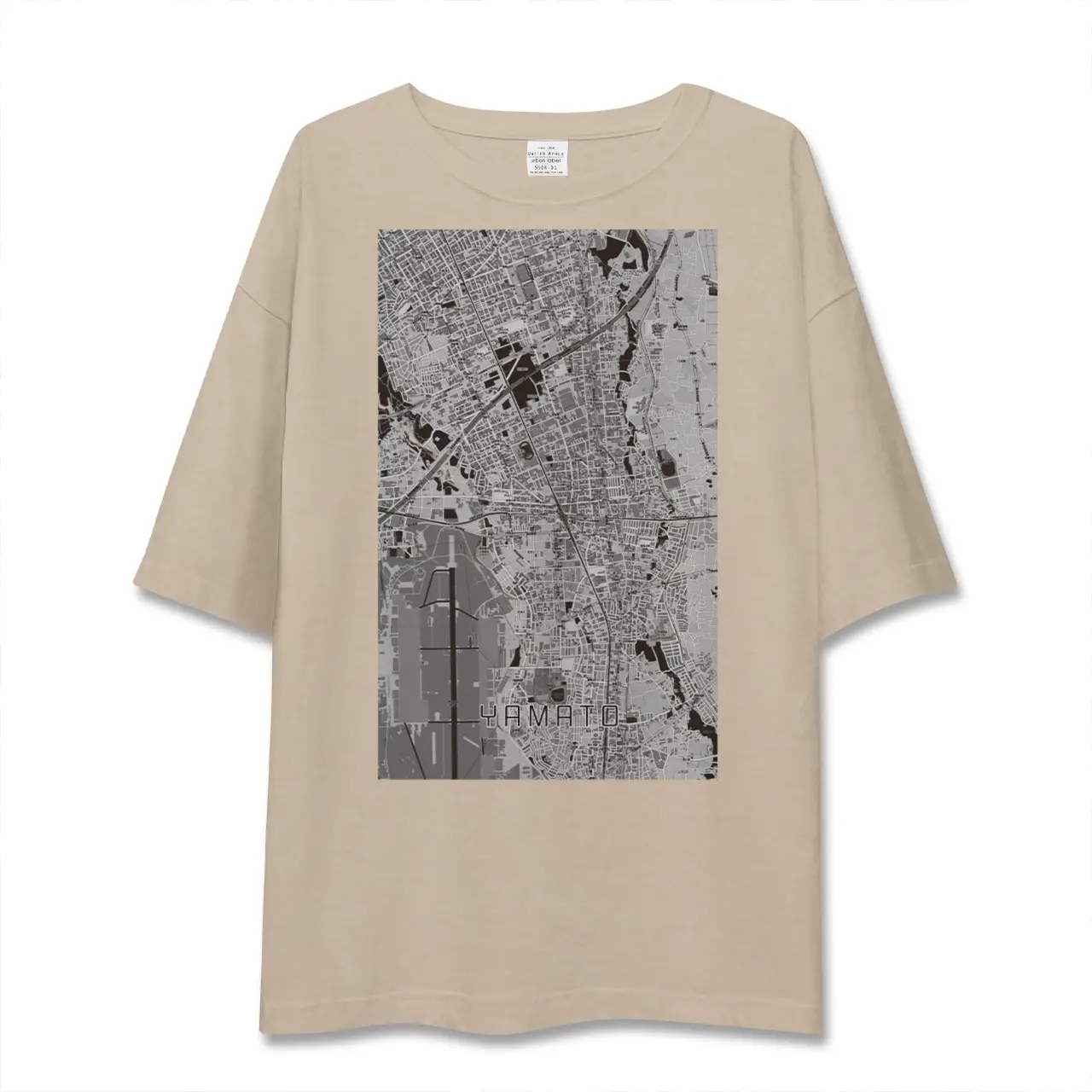 【大和(神奈川県)】地図柄ビッグシルエットTシャツ