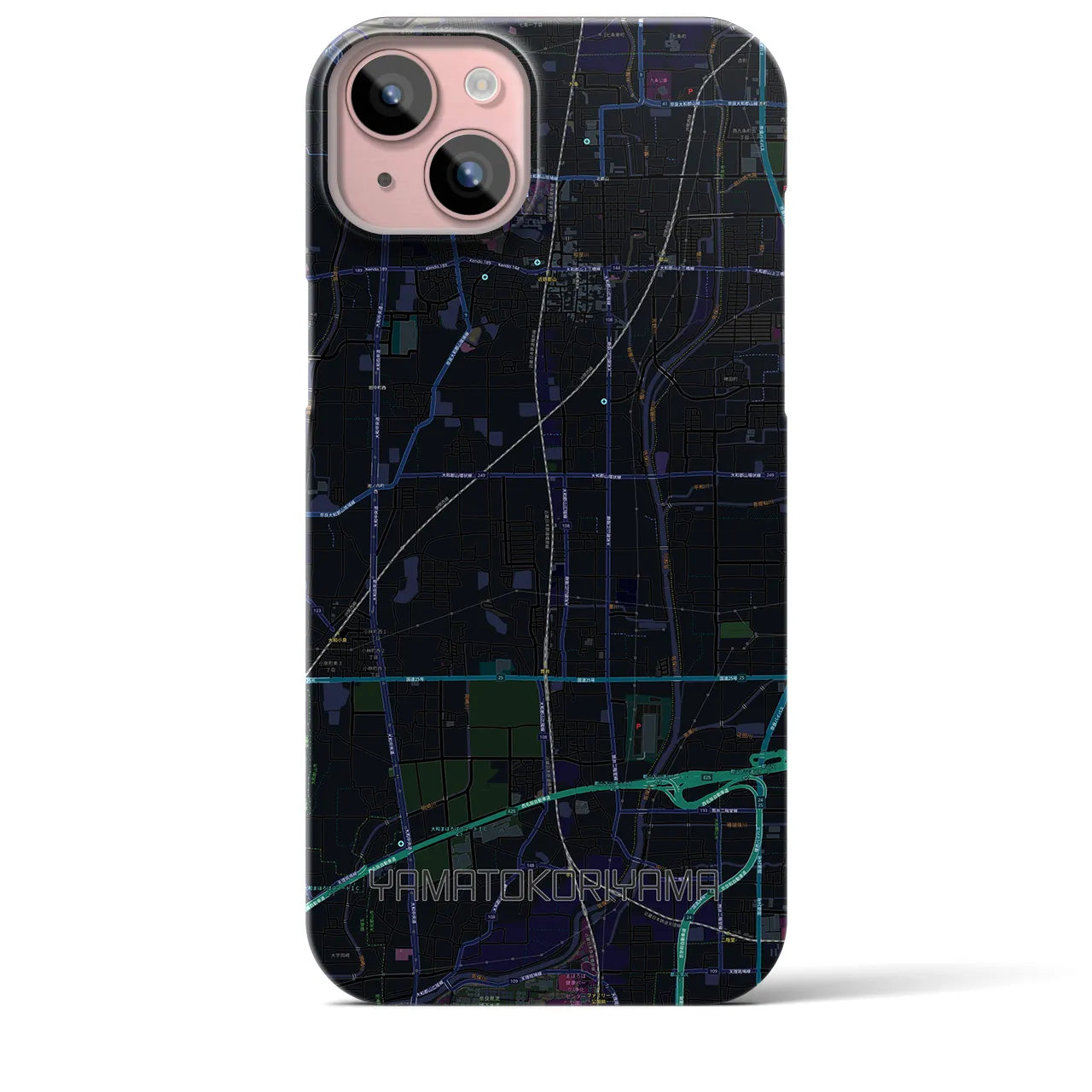 【大和郡山(奈良県)】地図柄iPhoneケース(バックカバータイプ)