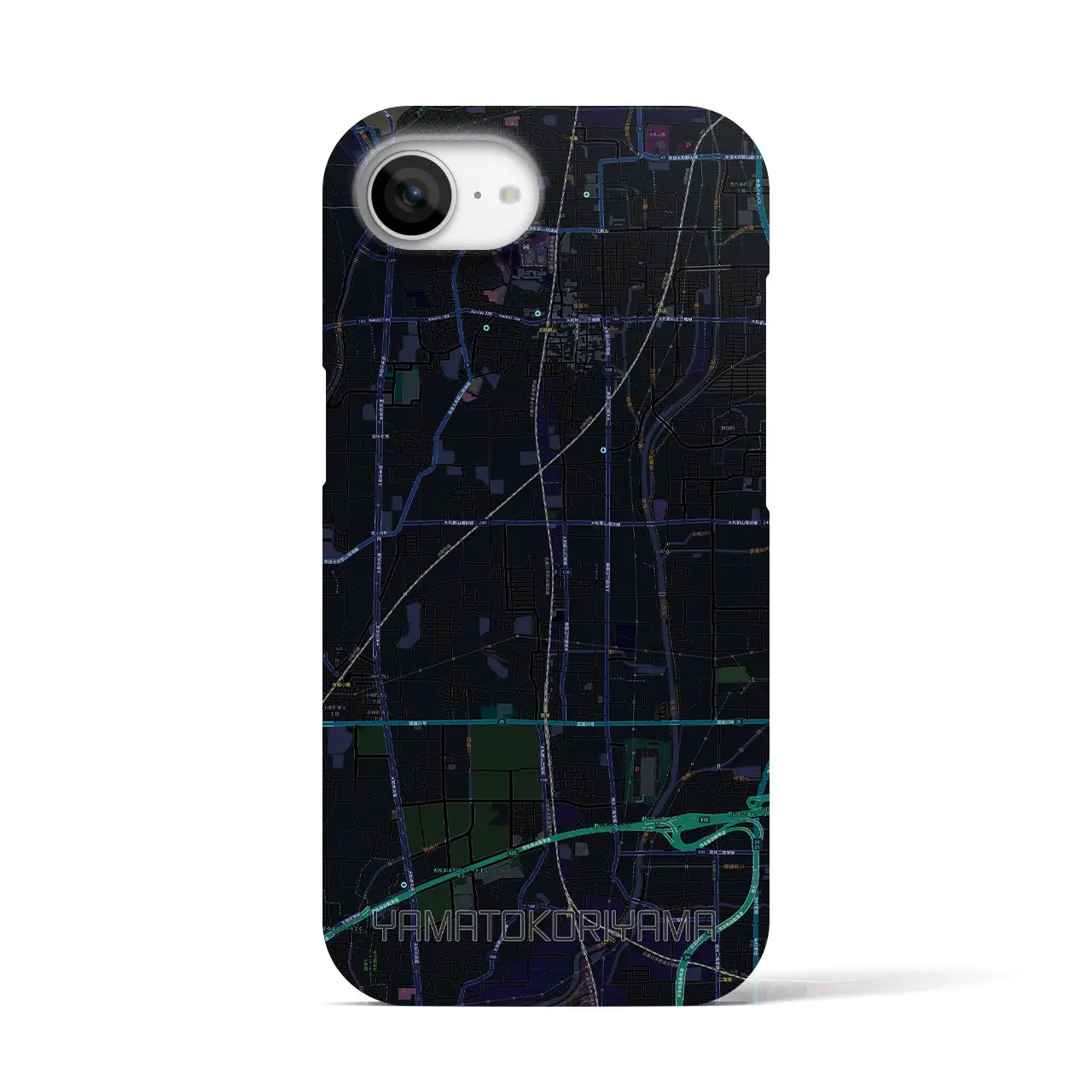 【大和郡山(奈良県)】地図柄iPhoneケース(バックカバータイプ)