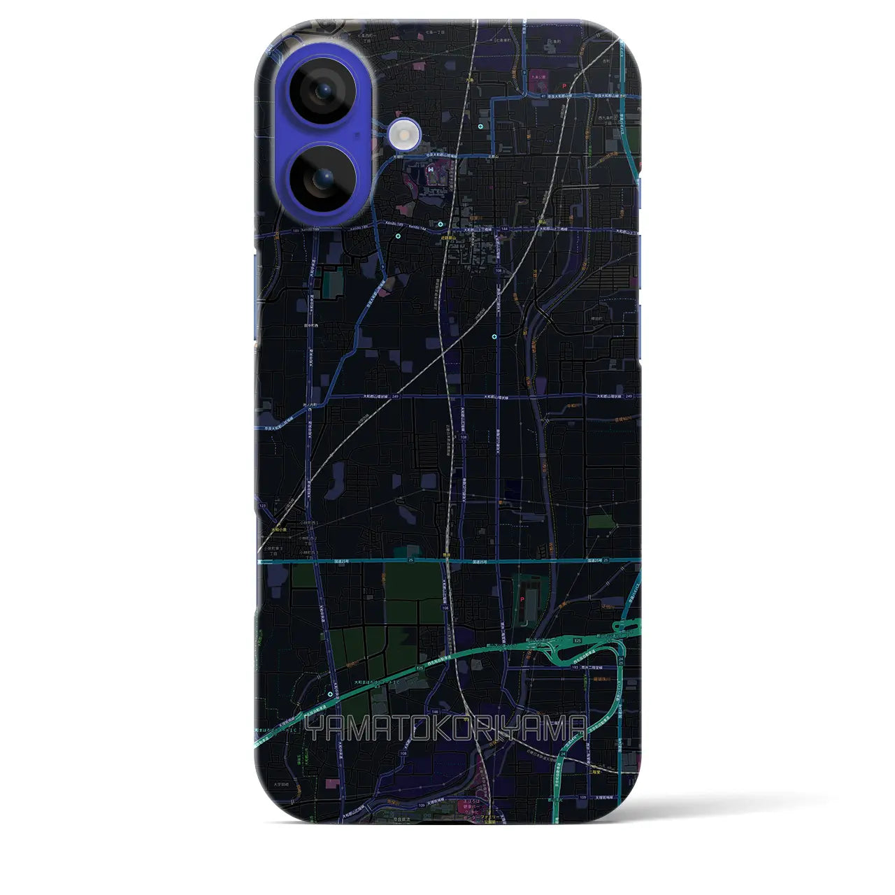 【大和郡山(奈良県)】地図柄iPhoneケース(バックカバータイプ)