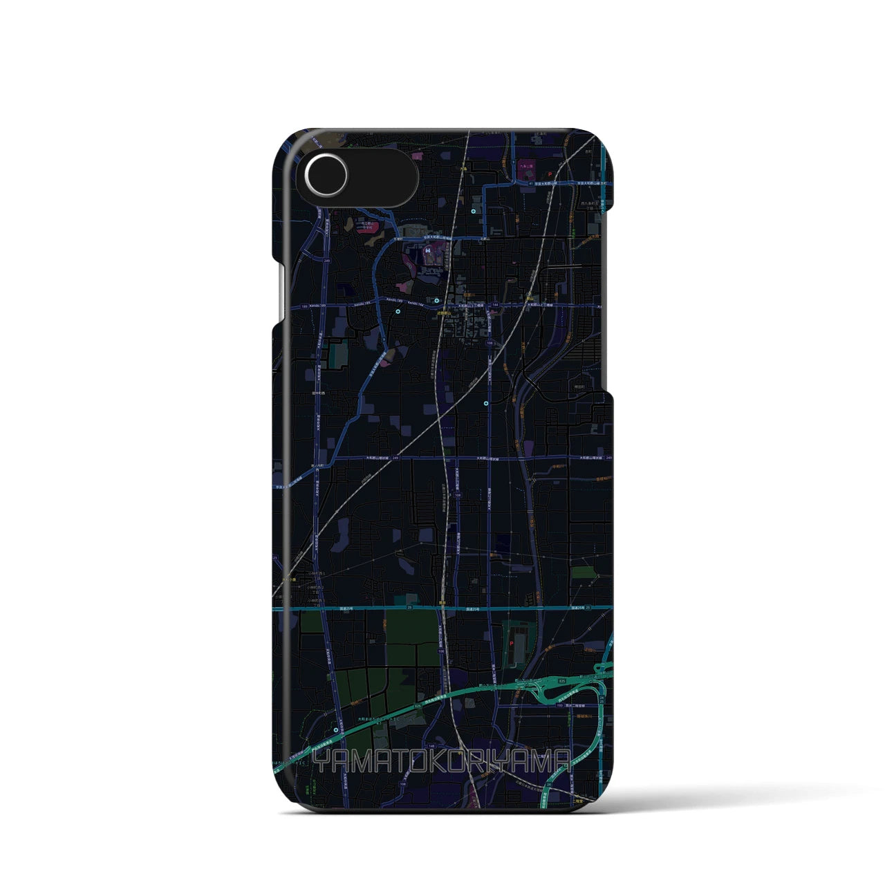 【大和郡山(奈良県)】地図柄iPhoneケース(バックカバータイプ)