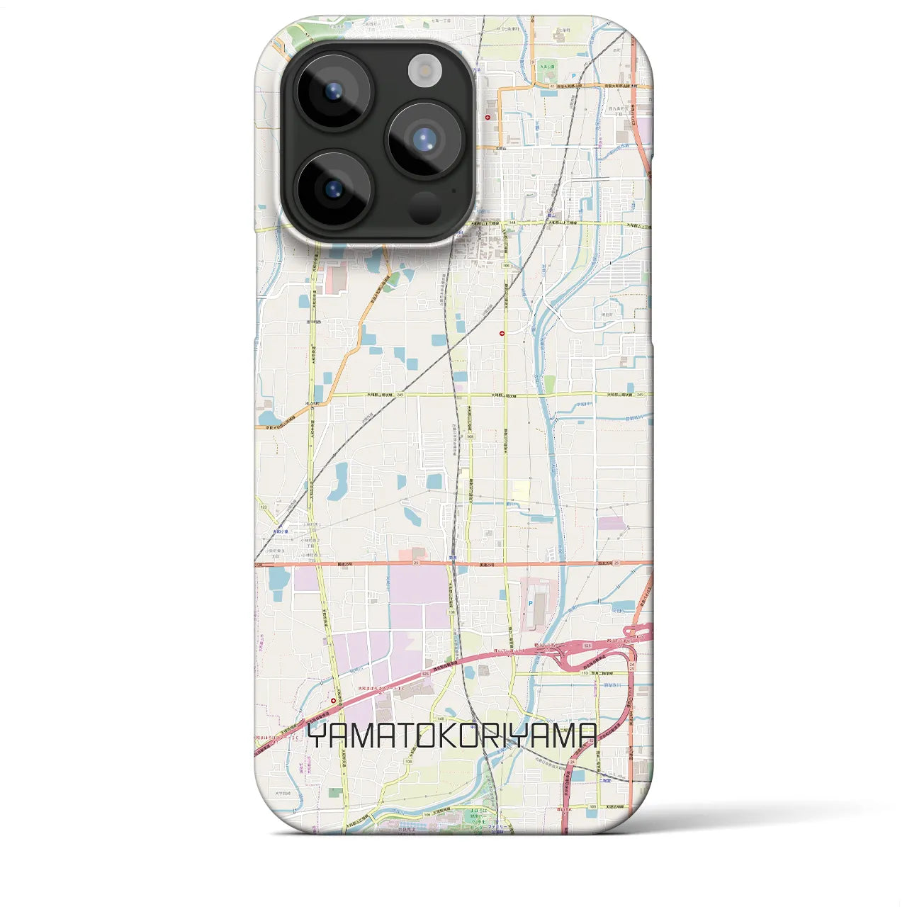 【大和郡山(奈良県)】地図柄iPhoneケース(バックカバータイプ)