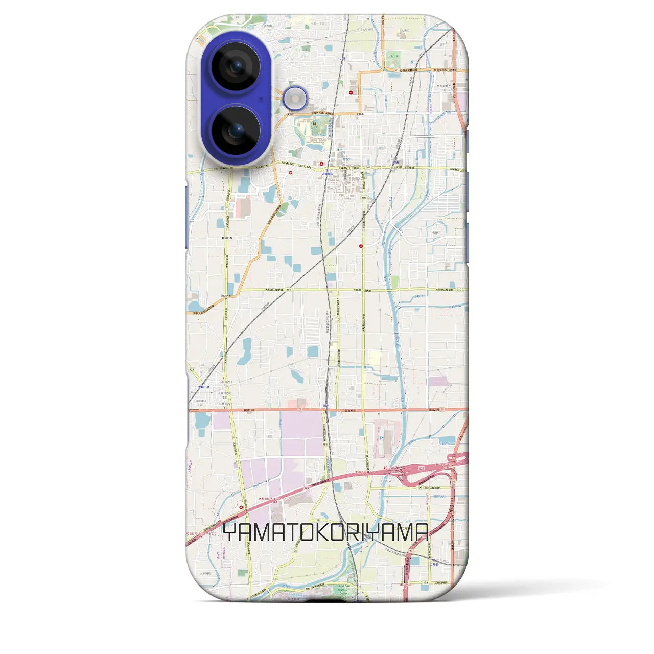【大和郡山(奈良県)】地図柄iPhoneケース(バックカバータイプ)ナチュラル・iPhone 16 Pro Max 用