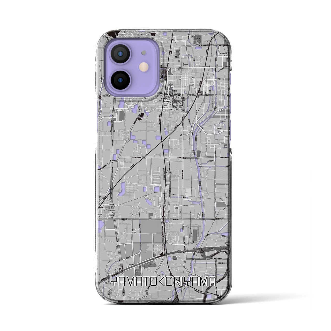 【大和郡山(奈良県)】地図柄iPhoneケース(クリアタイプ)