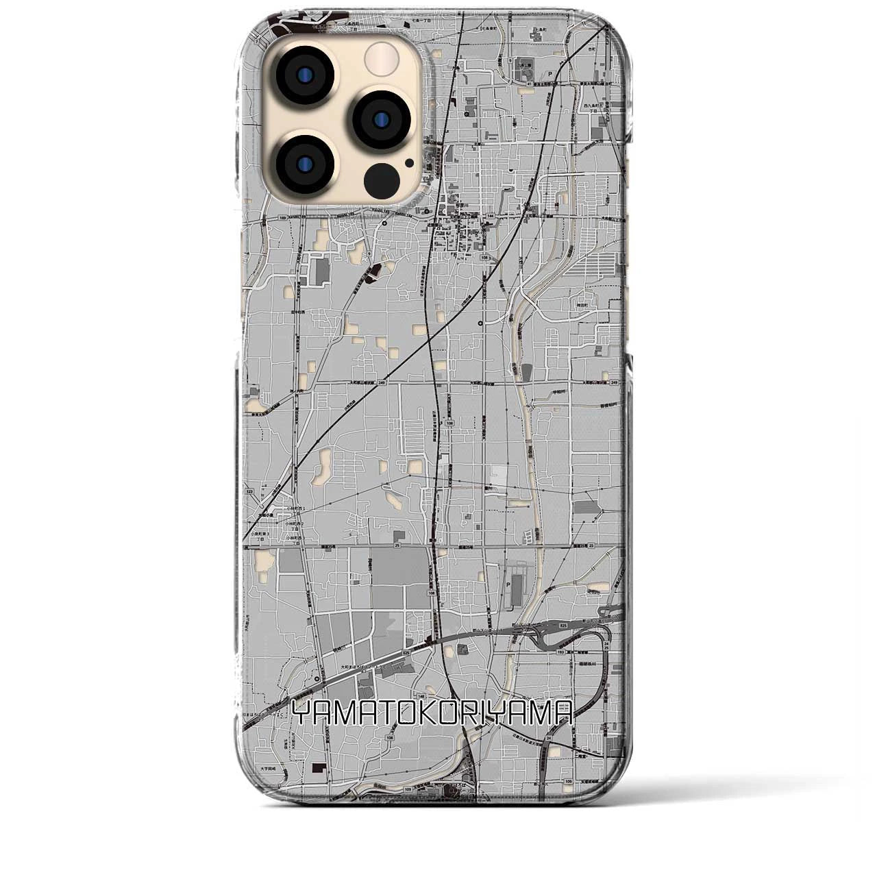 【大和郡山(奈良県)】地図柄iPhoneケース(クリアタイプ)