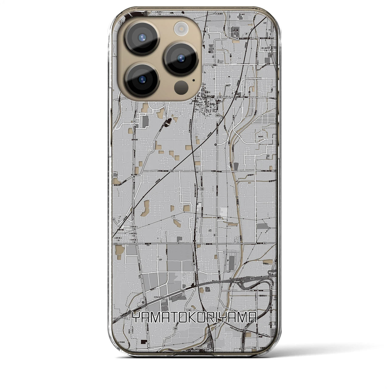 【大和郡山(奈良県)】地図柄iPhoneケース(クリアタイプ)