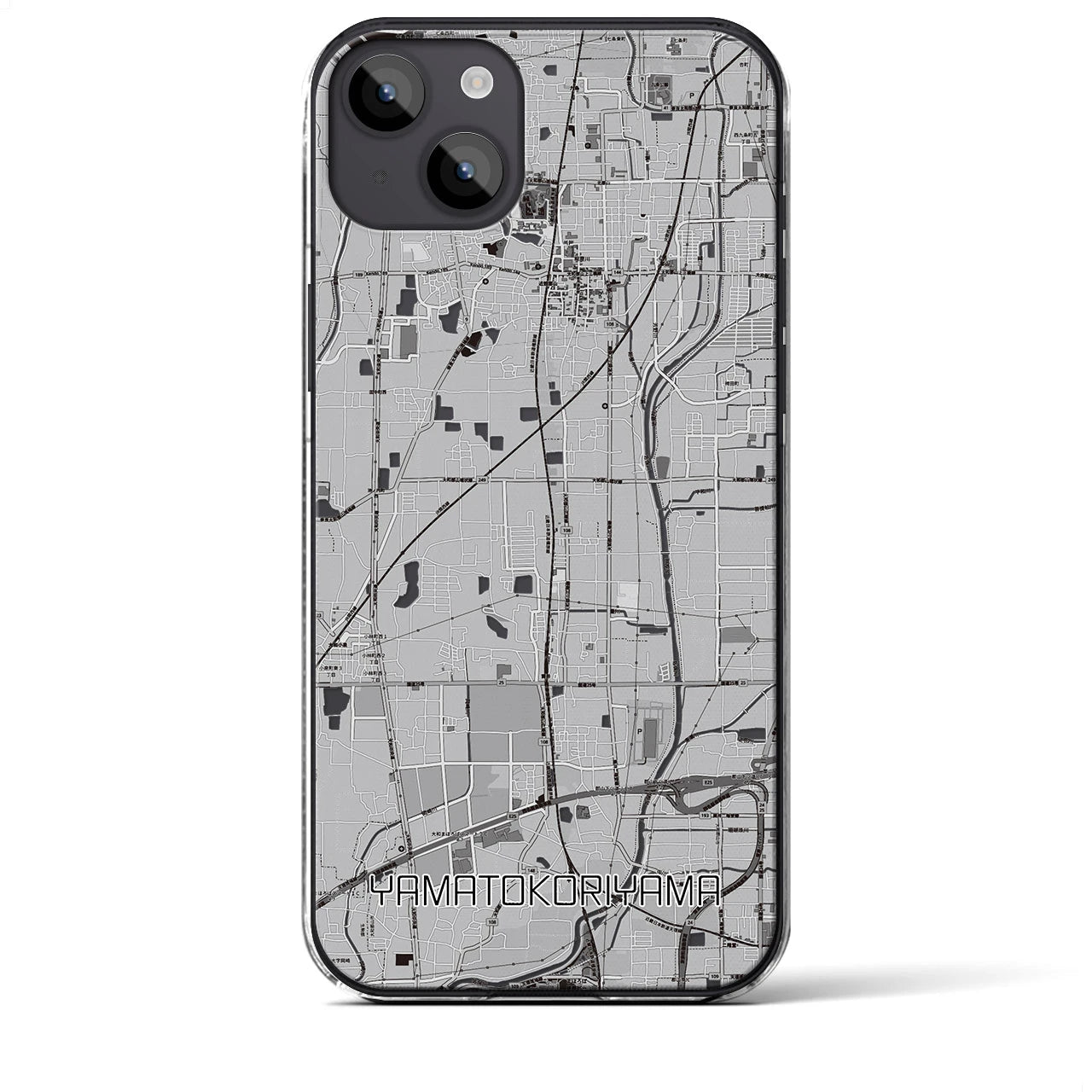 【大和郡山(奈良県)】地図柄iPhoneケース(クリアタイプ)