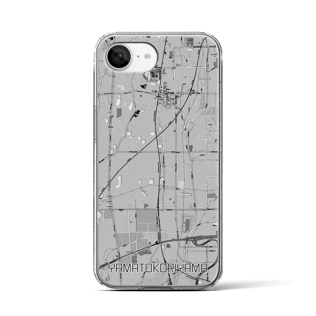 【大和郡山(奈良県)】地図柄iPhoneケース(クリアタイプ)