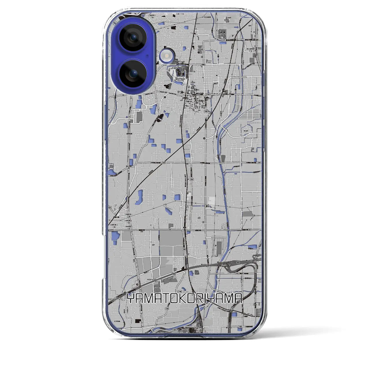 【大和郡山(奈良県)】地図柄iPhoneケース(クリアタイプ)