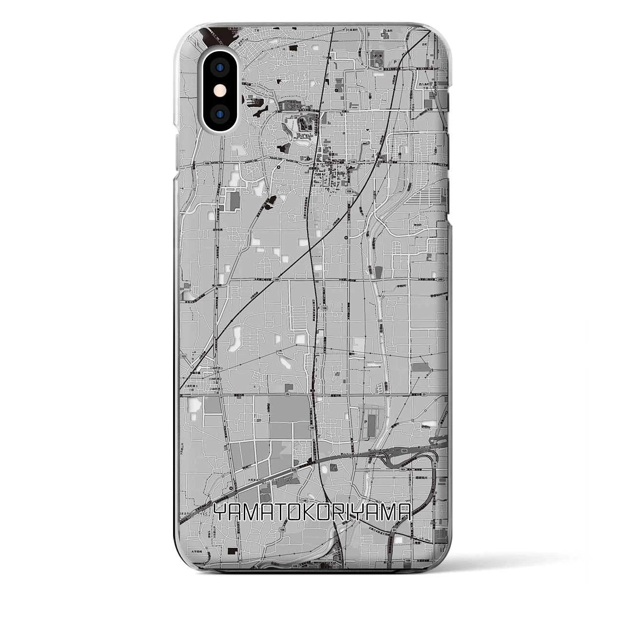 【大和郡山(奈良県)】地図柄iPhoneケース(クリアタイプ)