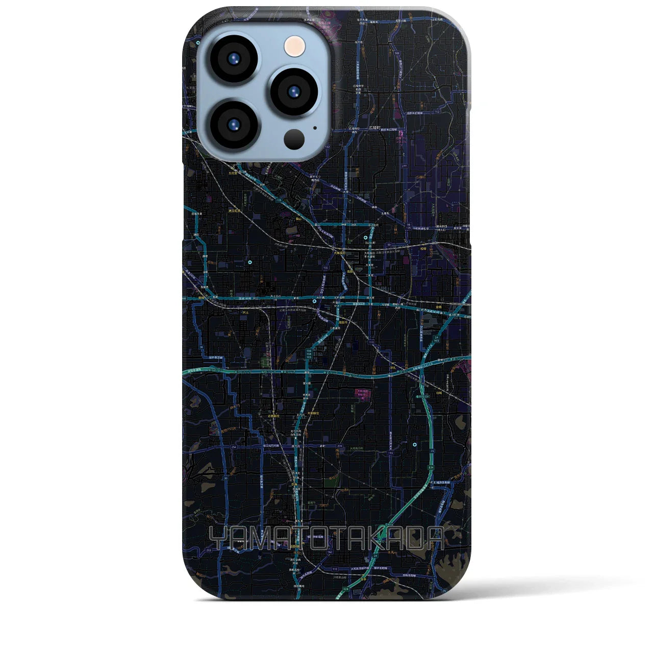 【大和高田(奈良県)】地図柄iPhoneケース(バックカバータイプ)