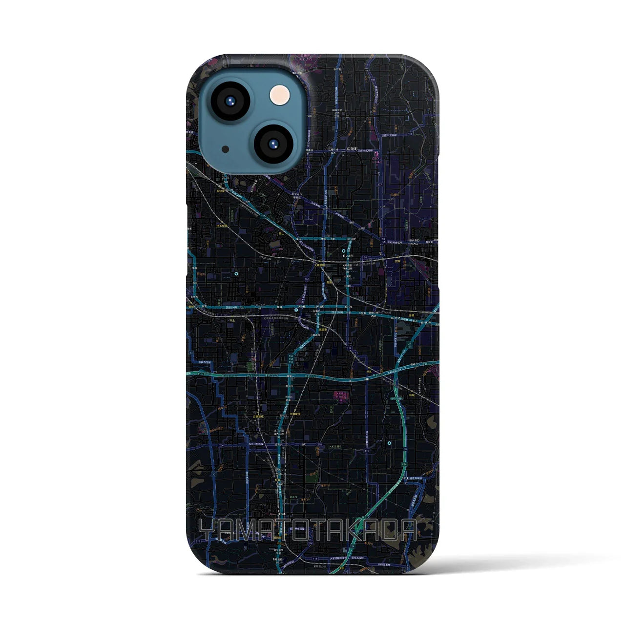 【大和高田(奈良県)】地図柄iPhoneケース(バックカバータイプ)
