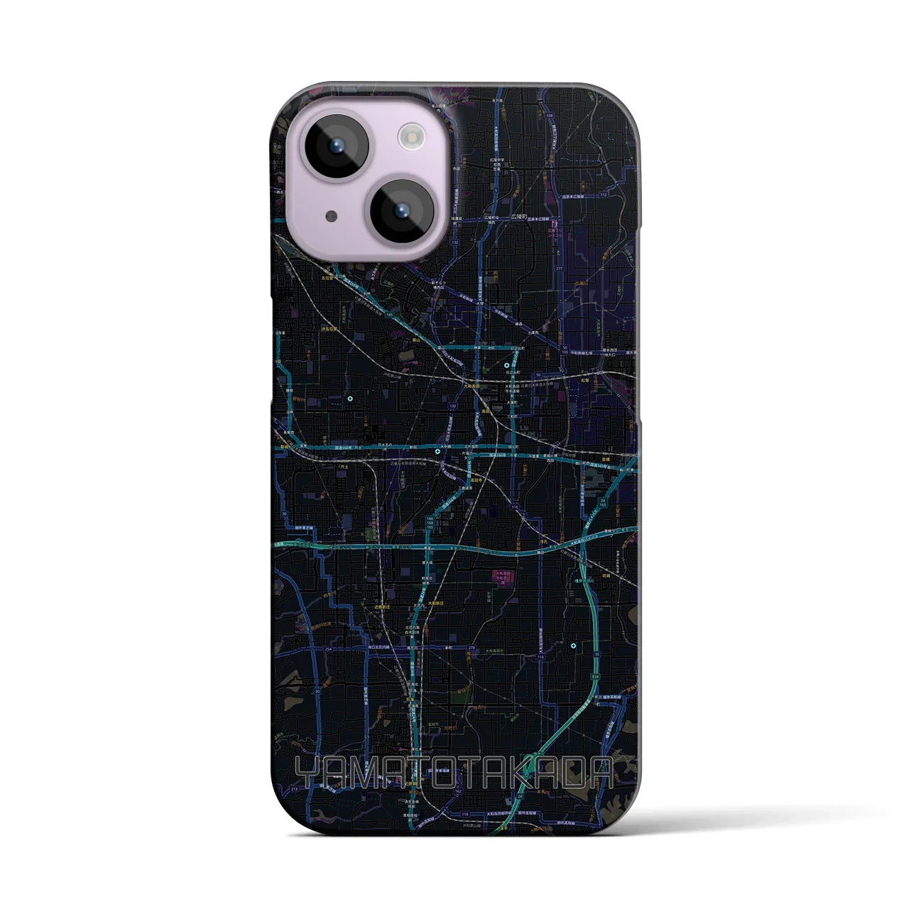 【大和高田(奈良県)】地図柄iPhoneケース(バックカバータイプ)