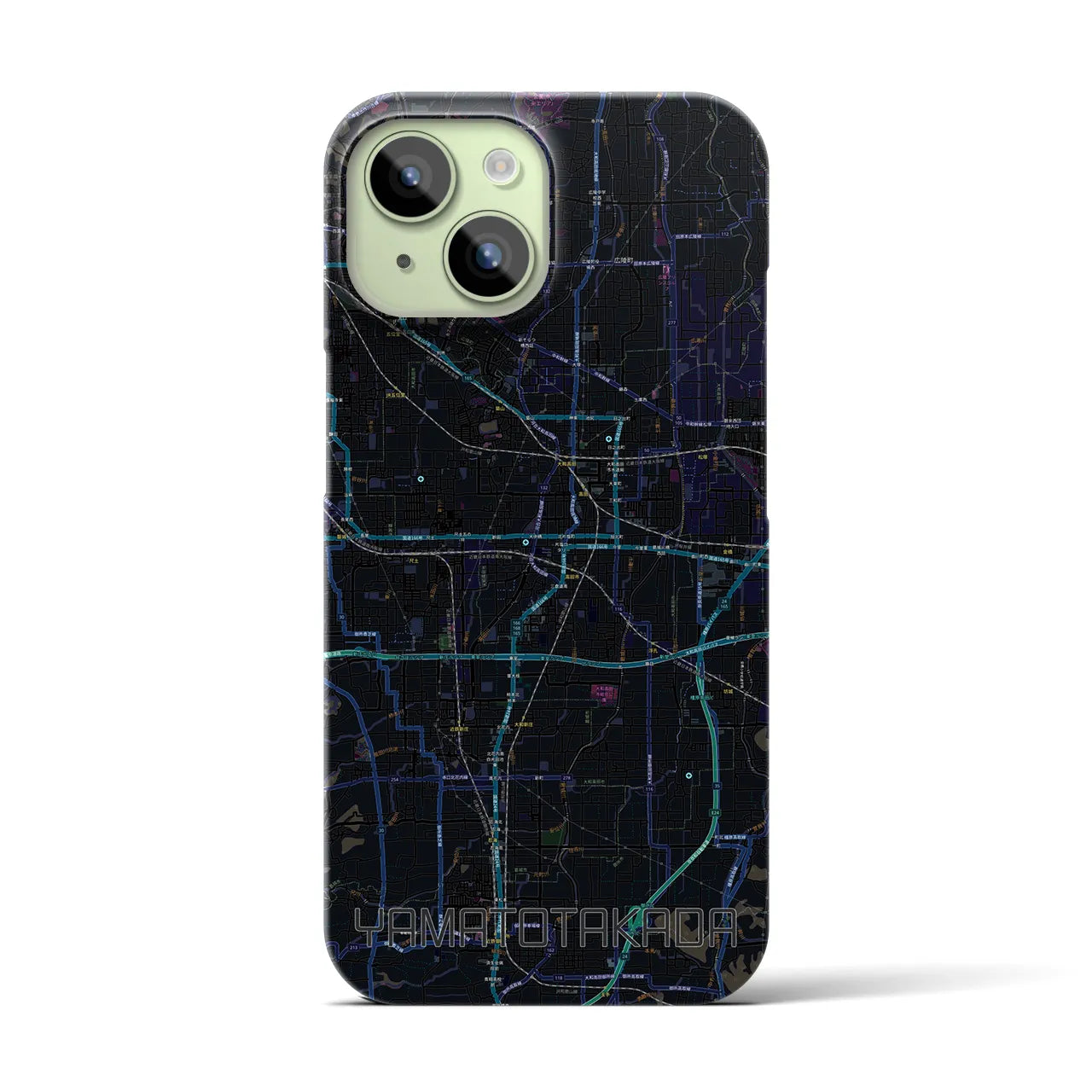 【大和高田(奈良県)】地図柄iPhoneケース(バックカバータイプ)