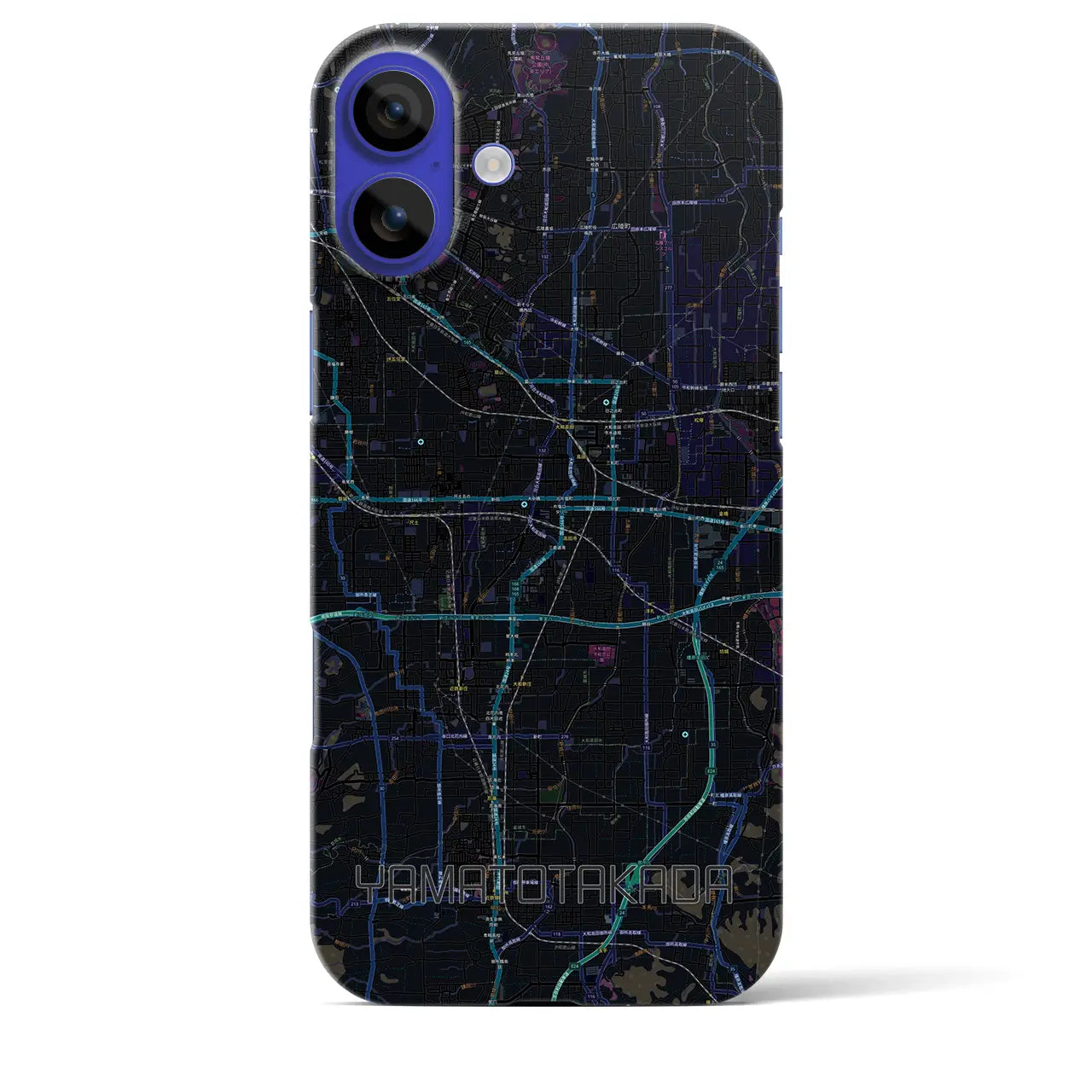 【大和高田(奈良県)】地図柄iPhoneケース(バックカバータイプ)