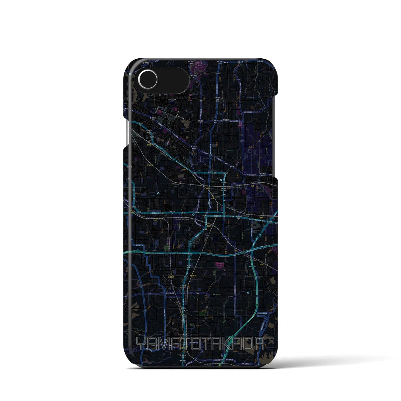 【大和高田(奈良県)】地図柄iPhoneケース(バックカバータイプ)