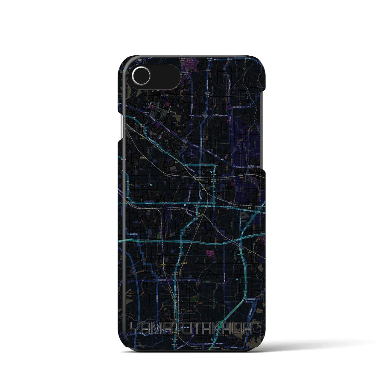 【大和高田(奈良県)】地図柄iPhoneケース(バックカバータイプ)