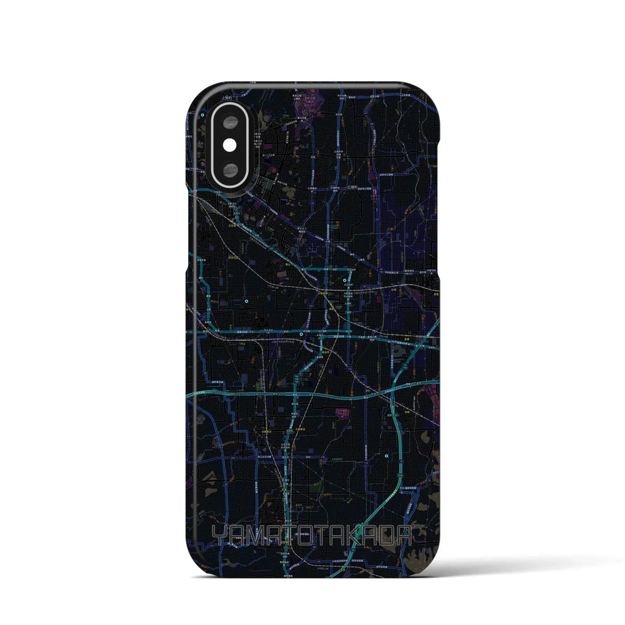 【大和高田(奈良県)】地図柄iPhoneケース(バックカバータイプ)