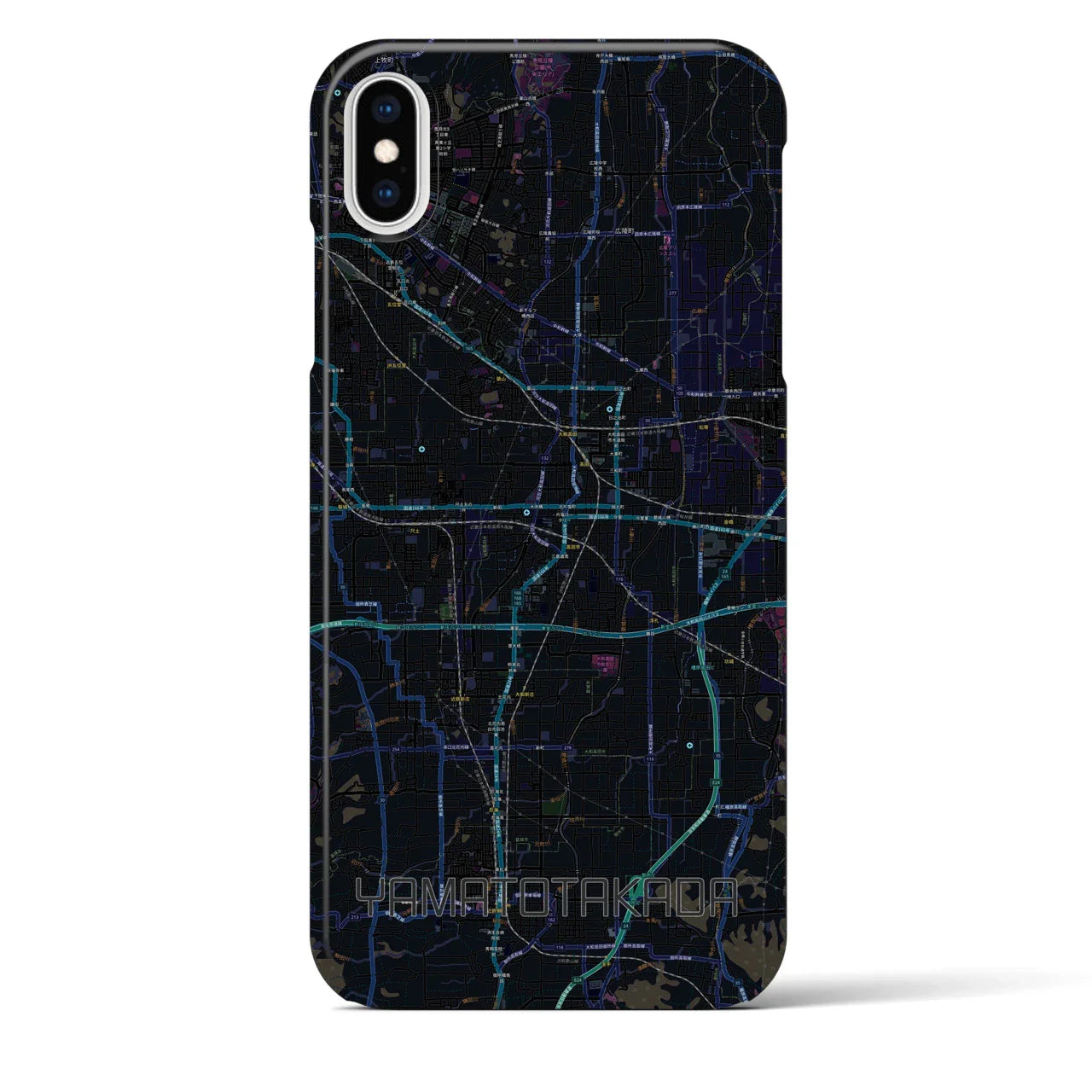 【大和高田(奈良県)】地図柄iPhoneケース(バックカバータイプ)