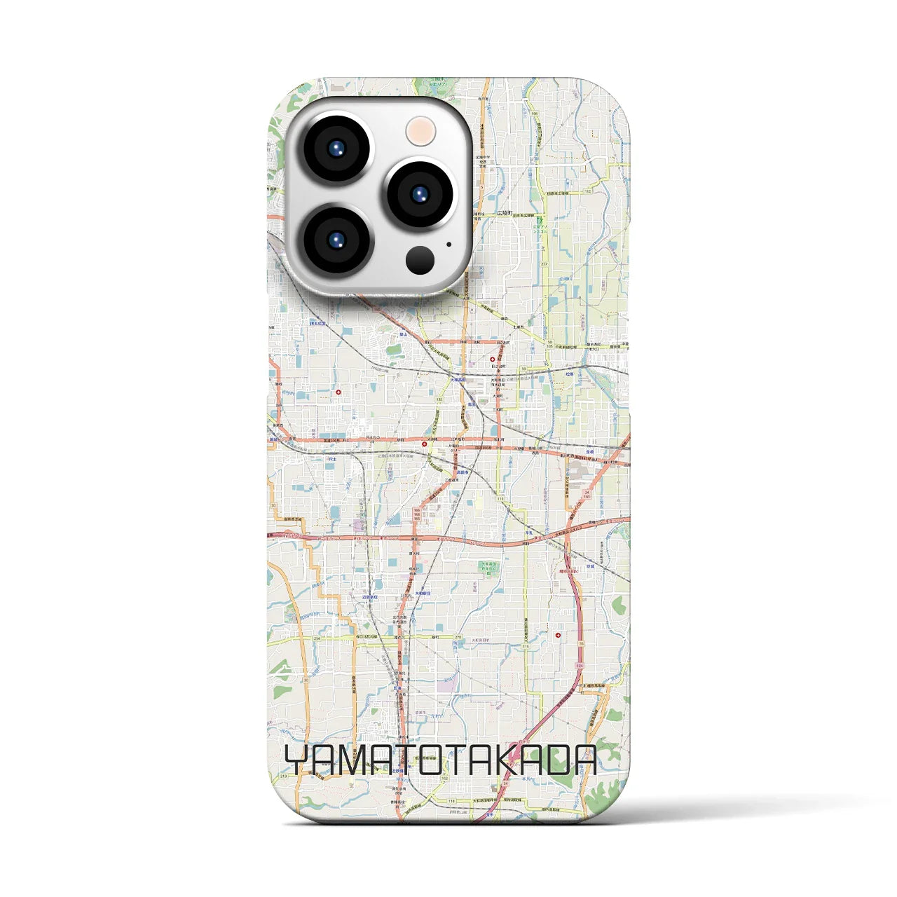 【大和高田(奈良県)】地図柄iPhoneケース(バックカバータイプ)