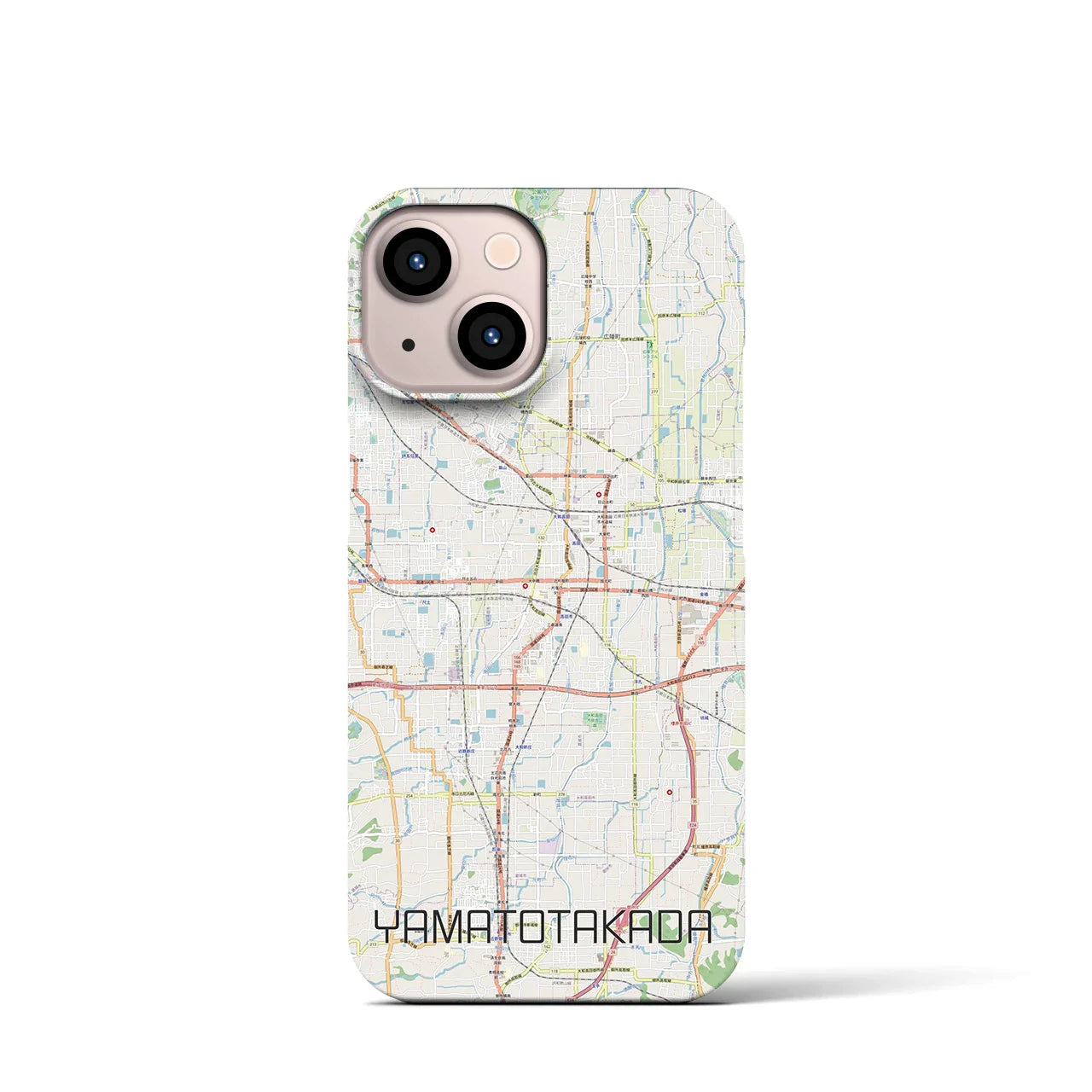 【大和高田(奈良県)】地図柄iPhoneケース(バックカバータイプ)
