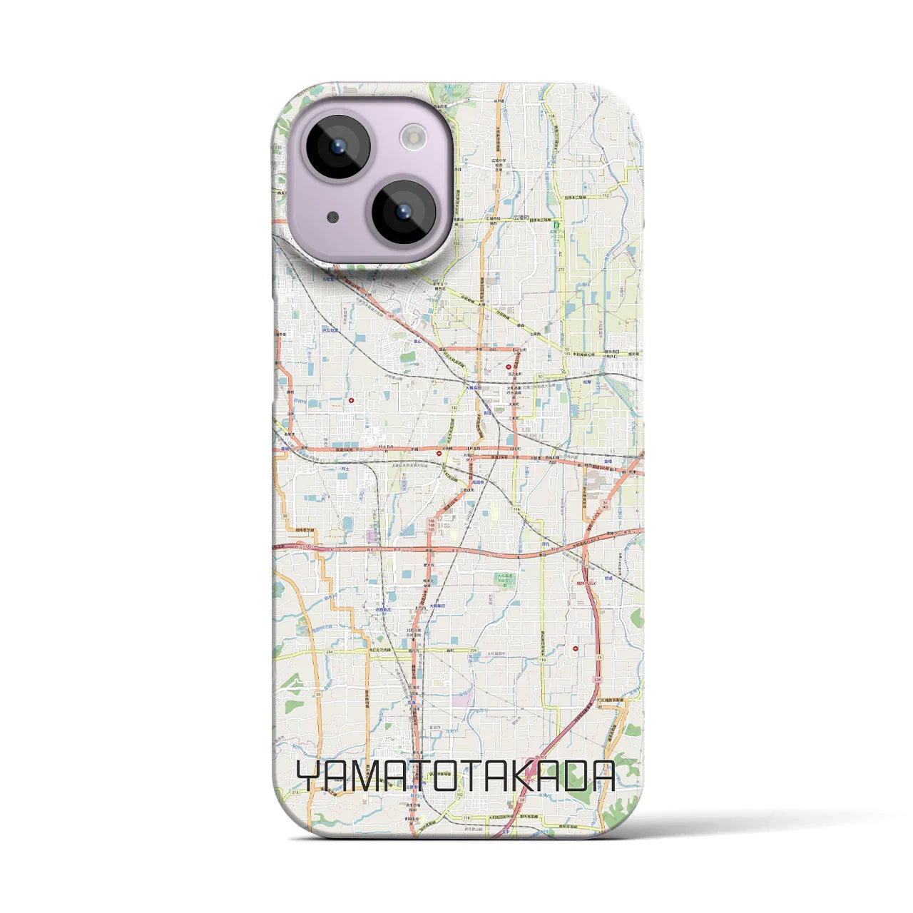 【大和高田(奈良県)】地図柄iPhoneケース(バックカバータイプ)