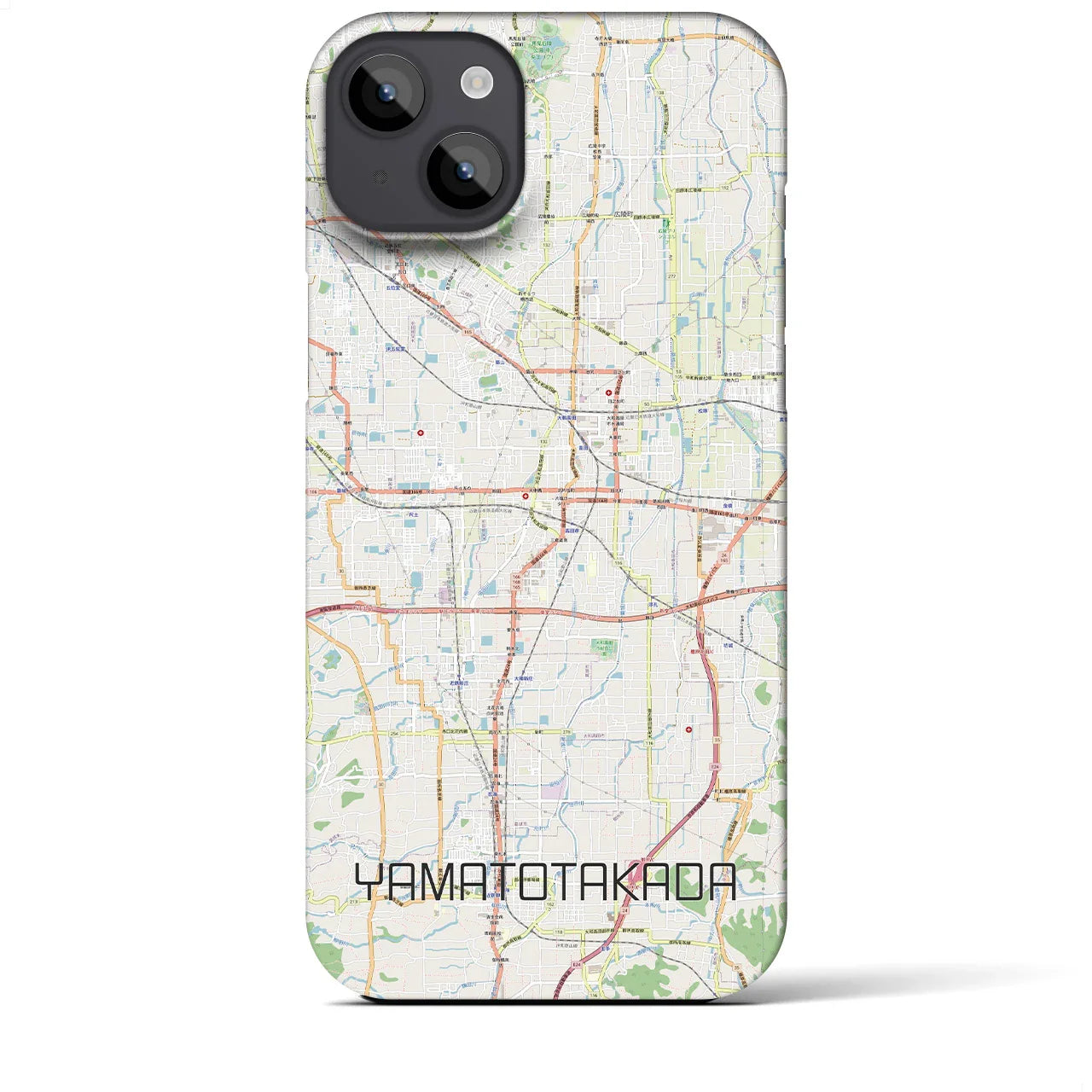 【大和高田(奈良県)】地図柄iPhoneケース(バックカバータイプ)