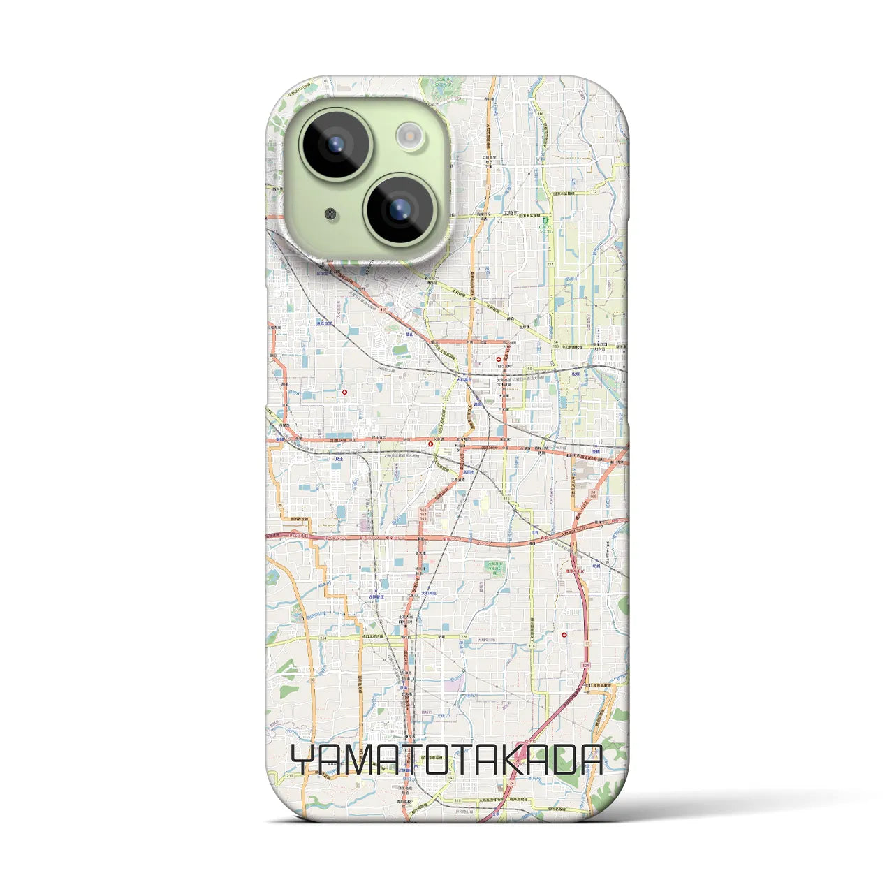 【大和高田(奈良県)】地図柄iPhoneケース(バックカバータイプ)