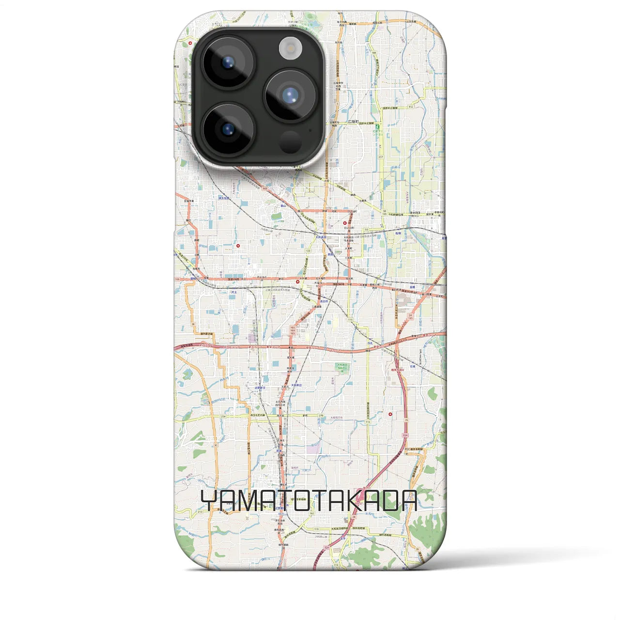 【大和高田(奈良県)】地図柄iPhoneケース(バックカバータイプ)